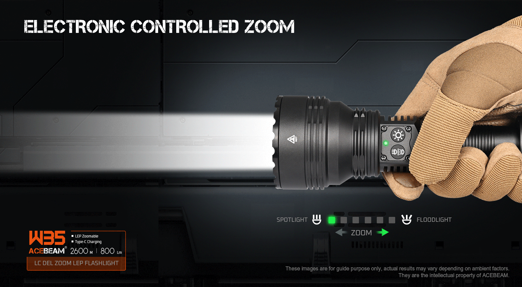 W35 LC DEL LEP ZOOM Flashlight - Acebeam® Exclusive