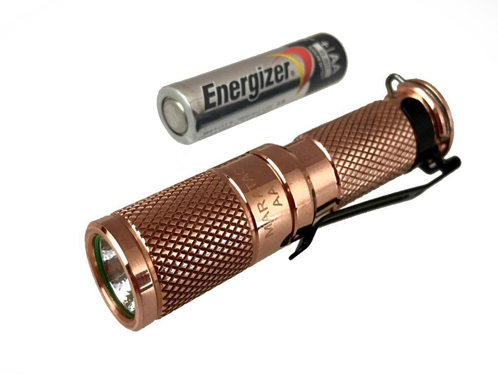 copper flashlight rechargeable AA Copper Flashlight by Maratac®
