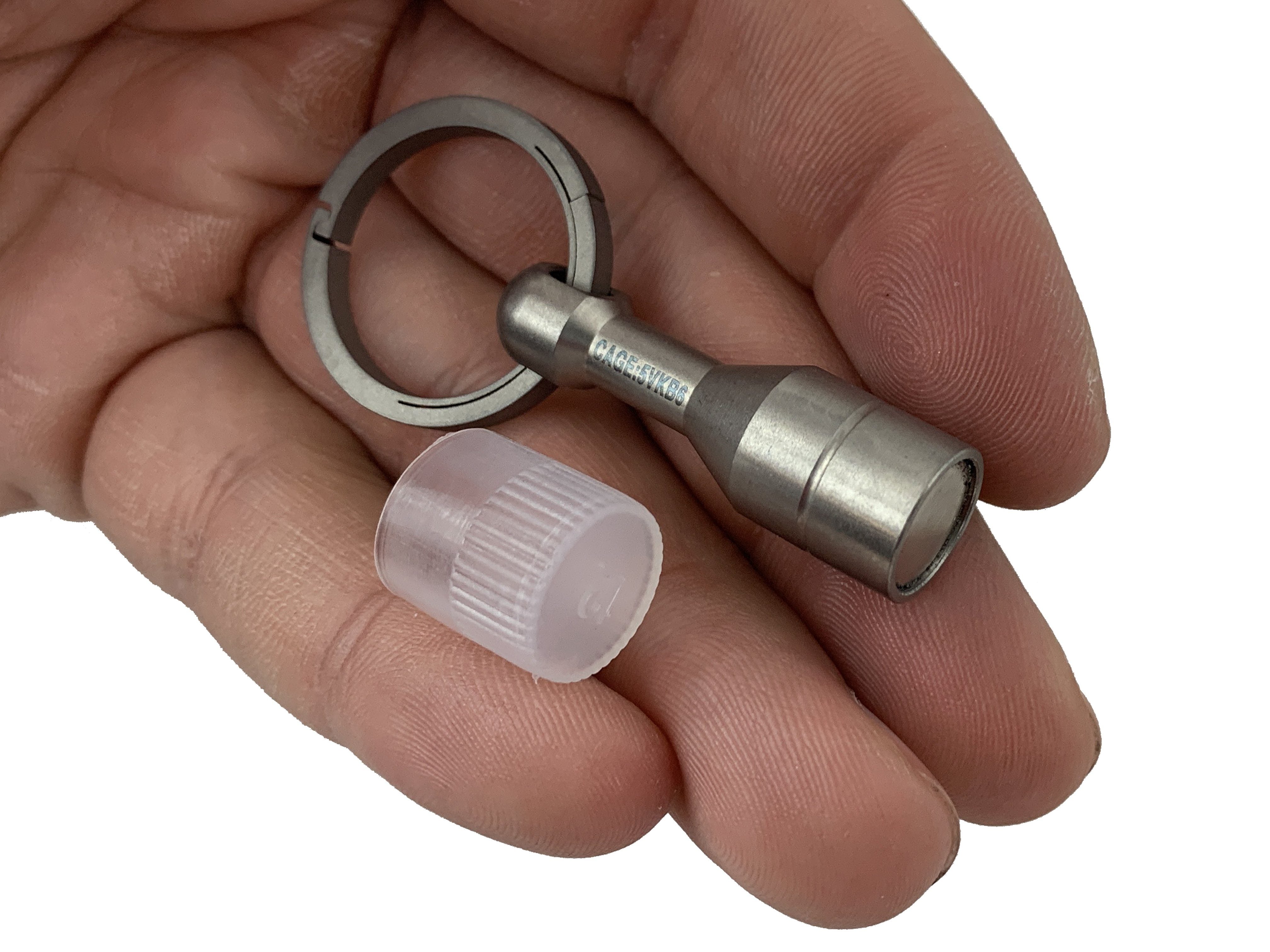 Titanium Magnetic Ferrous Tester + Living Spring Key Ring