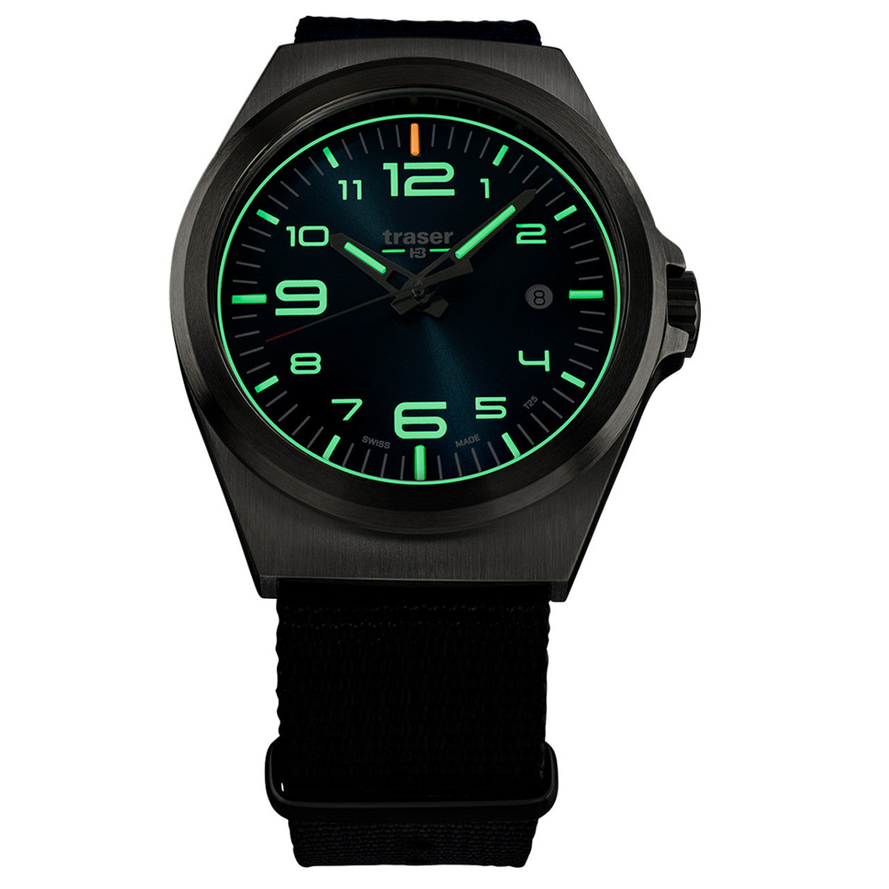 Traser P59 Essential M Black Dial Watch w/Trigalight + SuperLuminova