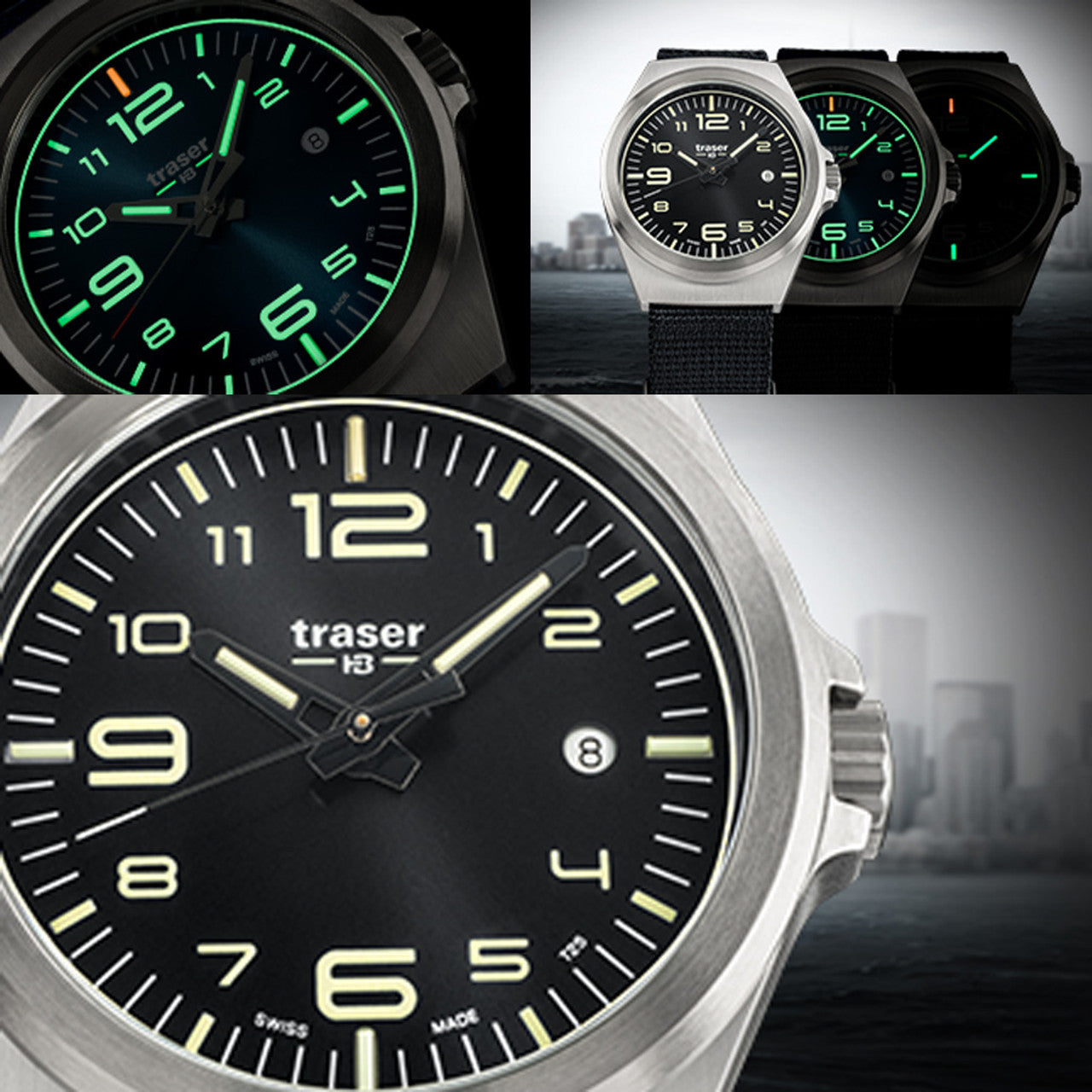 Traser P59 Essential M Black Dial Watch w/Trigalight + SuperLuminova