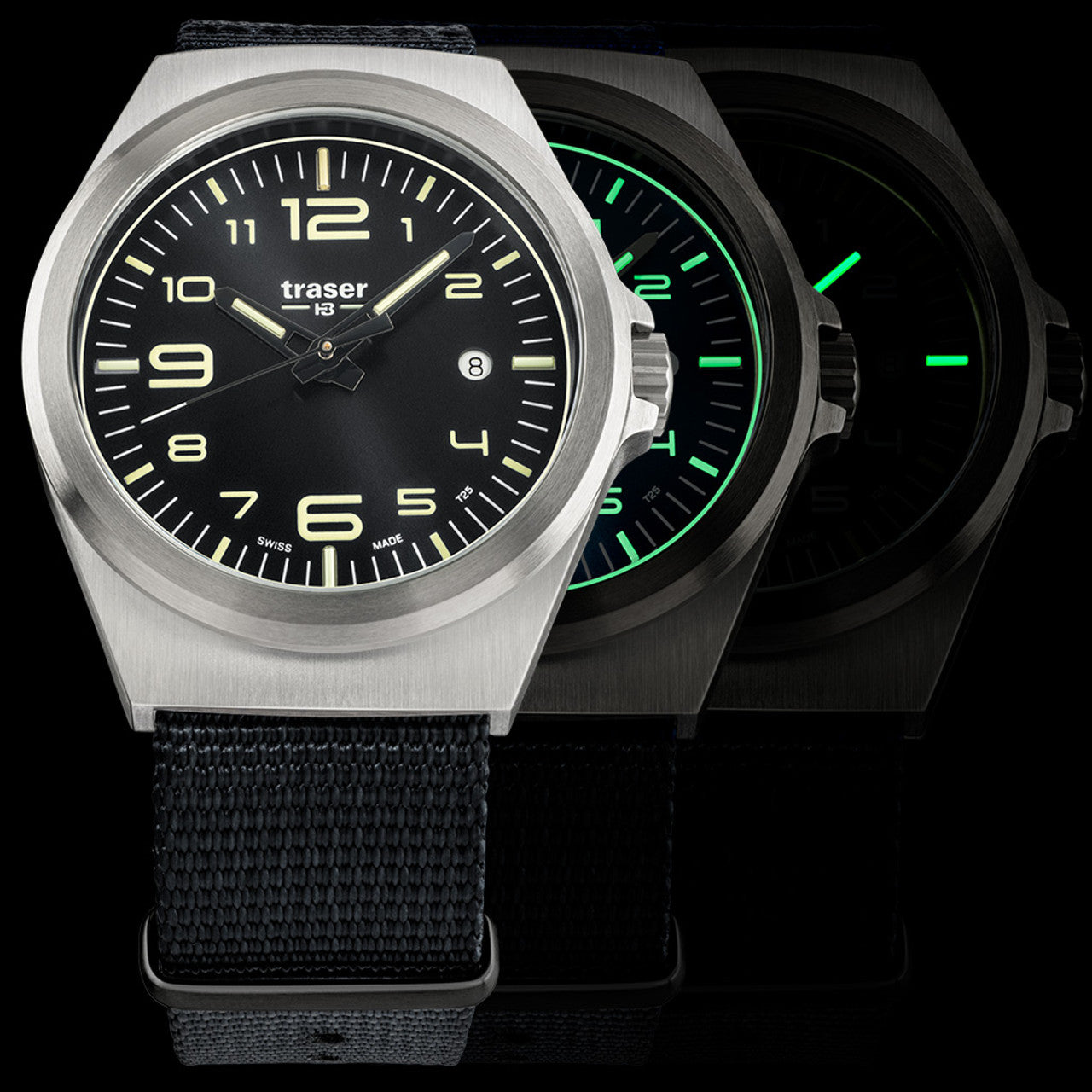 Traser P59 Essential M Black Dial Watch w/Trigalight + SuperLuminova