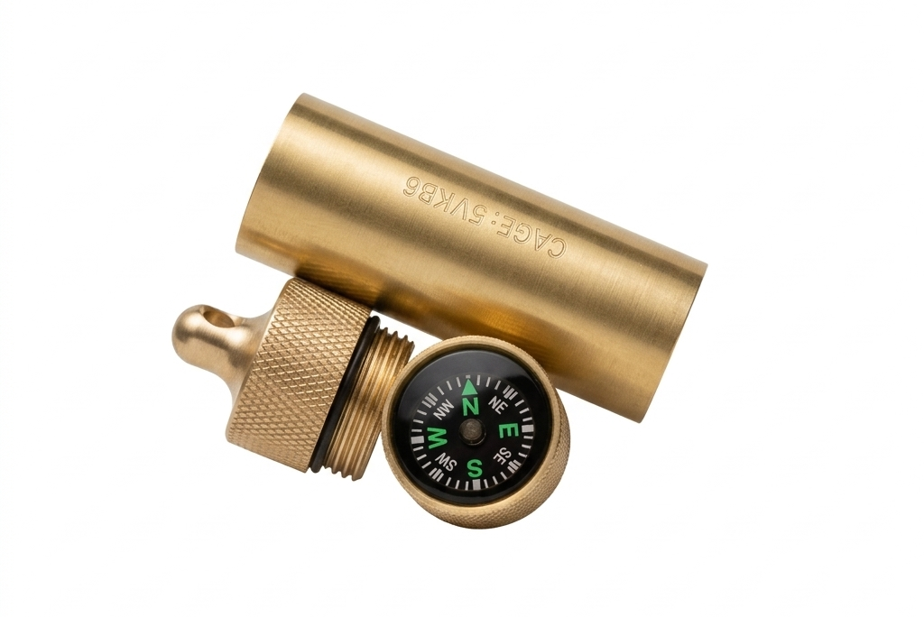 Brass Match & Compass Capsule - Gen 2