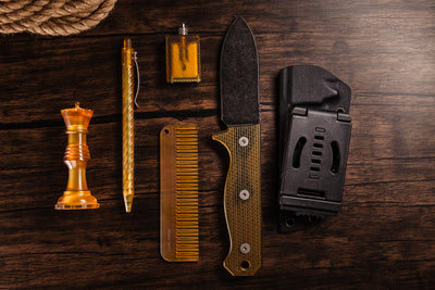 R4A - Ready 4 Action Knife / D2 Fixed Blade ( Ultem® Scales )