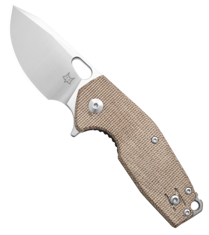 Fox Knives ( Vox 526LI )Suru Liner Lock Knife Natural Micarta (2.36" Satin)