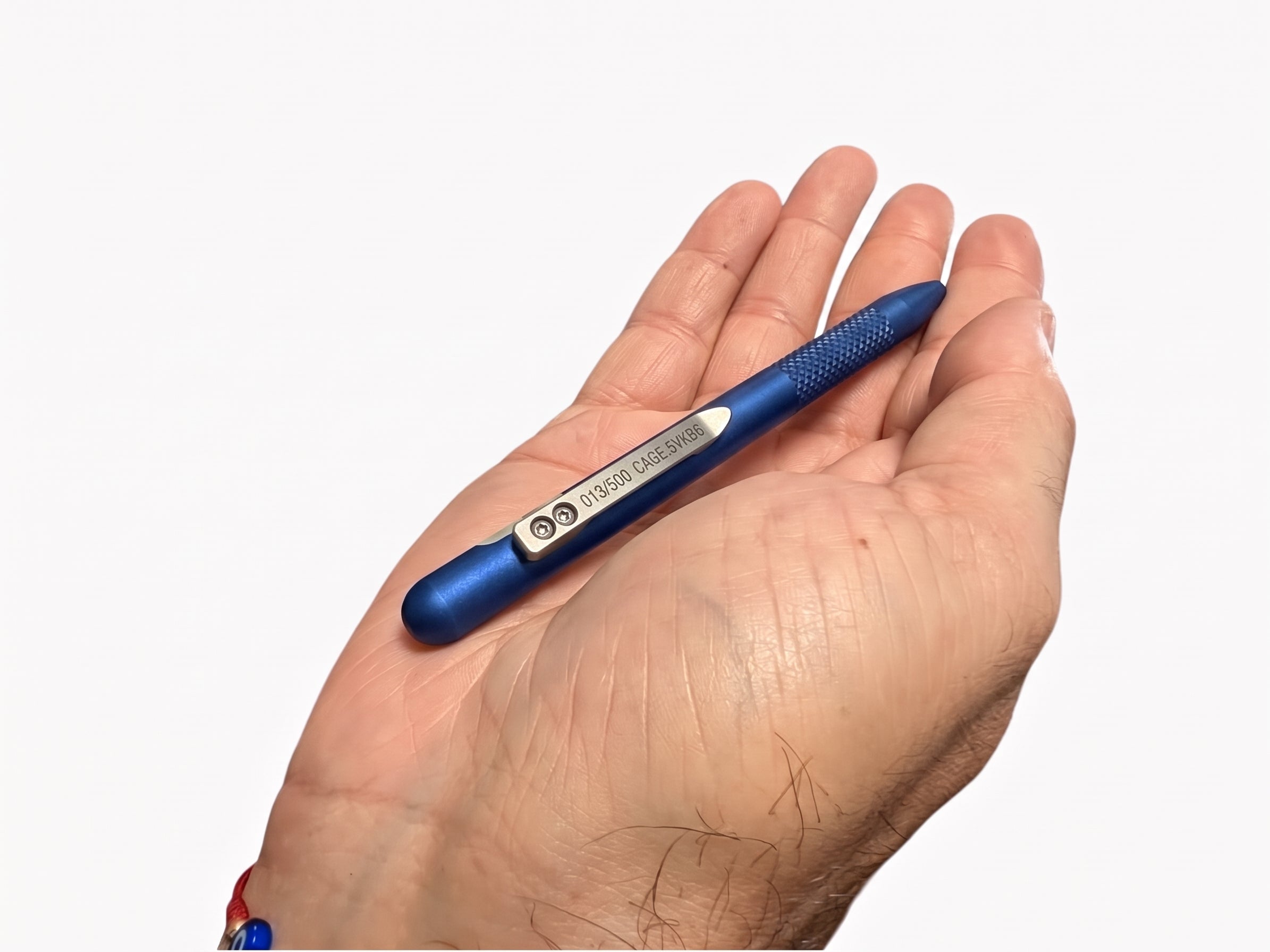 Bolt Action Titanium Flight Suit Pen by Maratac® - Gen 4 - Diamond Max Grip ( BLUE ) ( Coming Soon! ) (Copy)