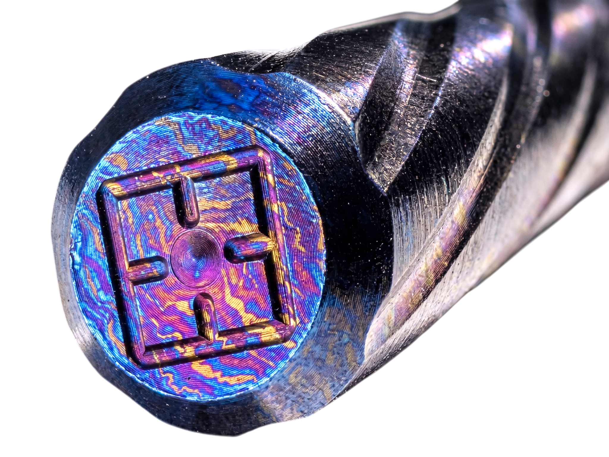 Timascus Bolt Action Pen - MaxMadCo Design - Spiral - Plasma Finish - ( Limited Batch 2 Coming Soon )