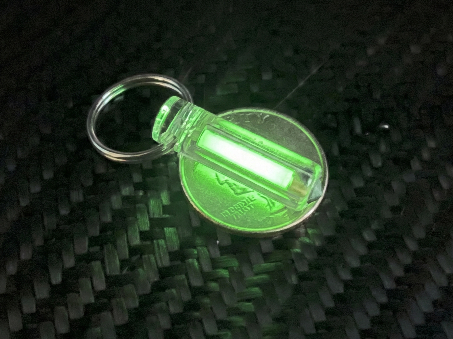 Tritium Ember Glow Fob With Glass Breaker - Official NRC License Approved NO: NR-0210-D-101-E