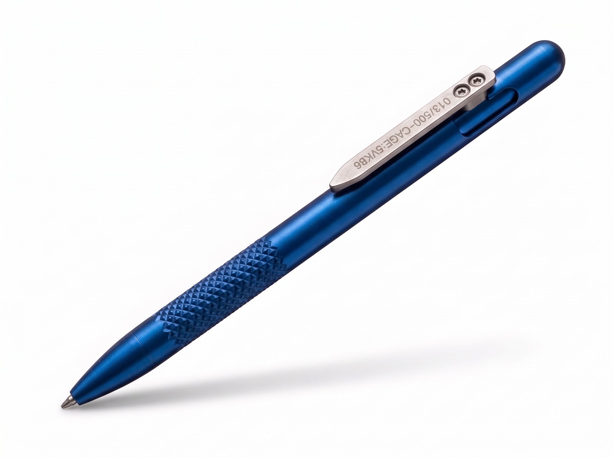 Bolt Action Titanium Flight Suit Pen by Maratac® - Gen 4 - Diamond Max Grip ( BLUE ) ( Coming Soon! ) (Copy)