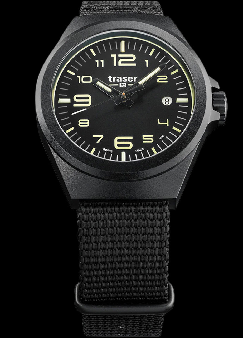 Traser ( Black  PVD ) P59 Essential M Watch w/Trigalight Tritium + SuperLuminova ( New )