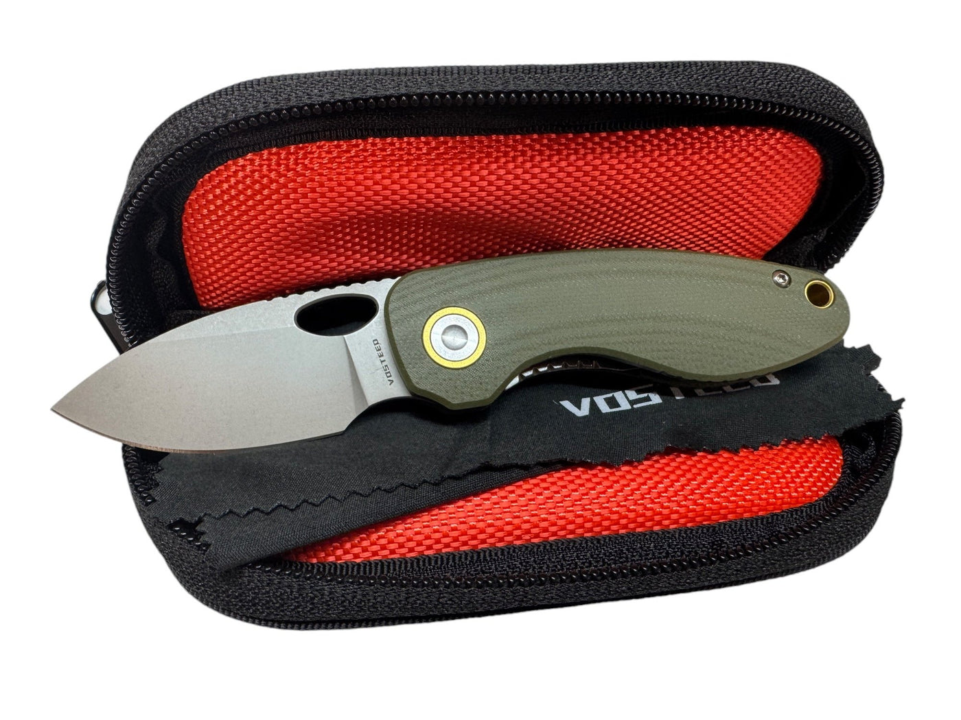 VOSTEED - Mini Acorn Knife - OD Green G10 - Liner Lock (2.46" 14C28N Blade )