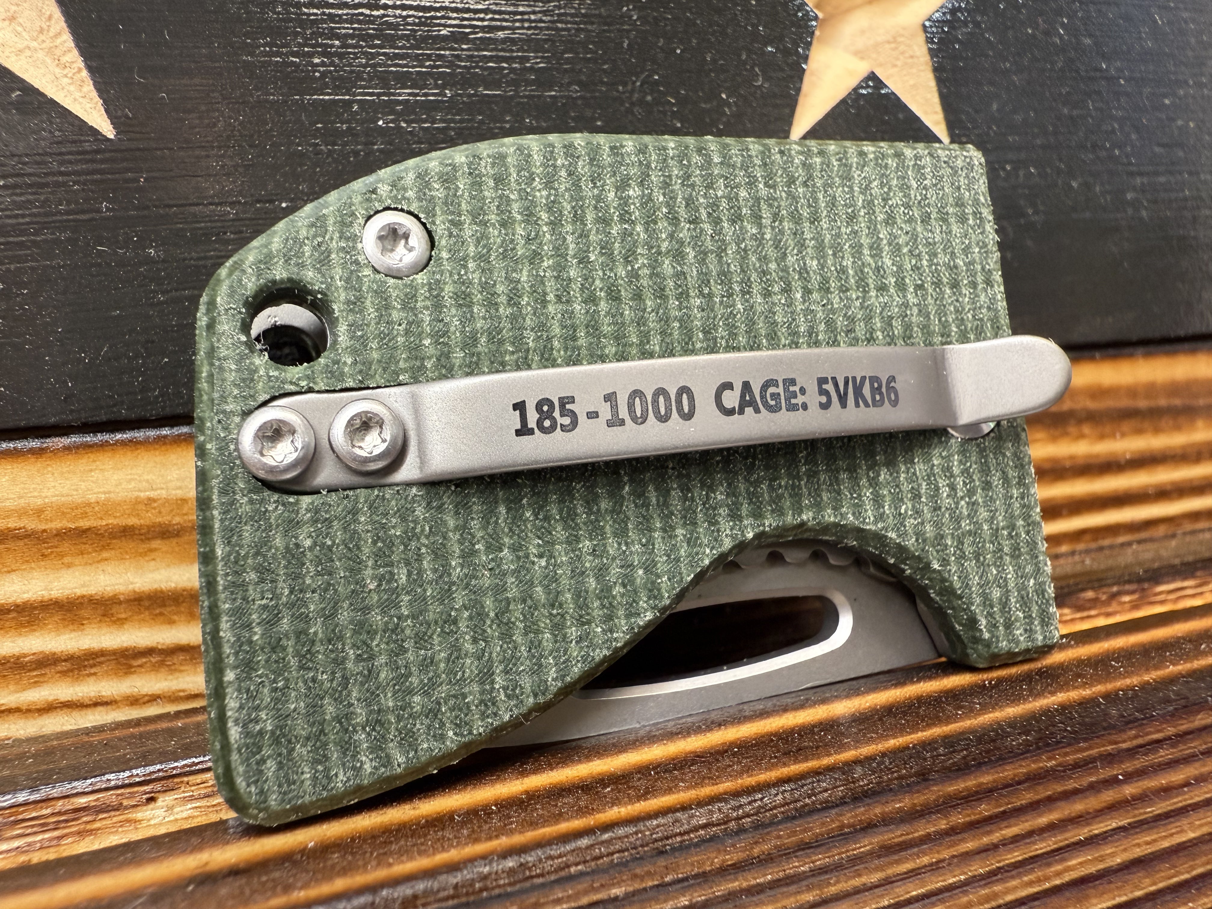 D2 Stub 2.0 Knife - Titanium Frame Lock & (( Canvas Micarta )) by Maratac®