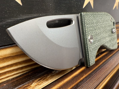 D2 Stub 2.0 Knife - Titanium Frame Lock & (( Canvas Micarta )) by Maratac®