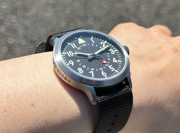 44mm Large Titanium GMT Watch by Maratac® + Date Window