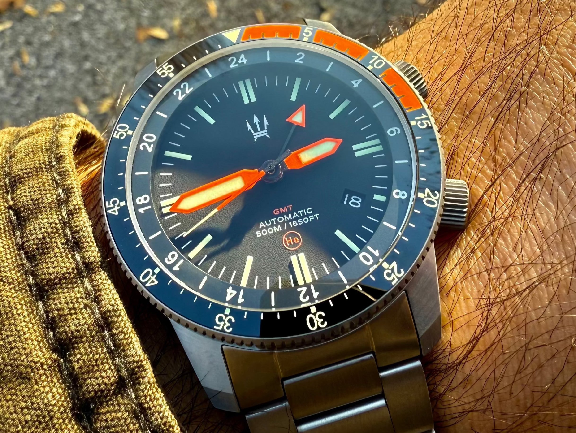 500M Alto Mare 42mm 9075 GMT - Titanium Automatic Watch - by Maratac®