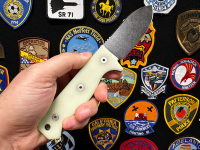 R4A - Ready 4 Action Knife / D2 Fixed Blade ( UGM GLOW Scales )