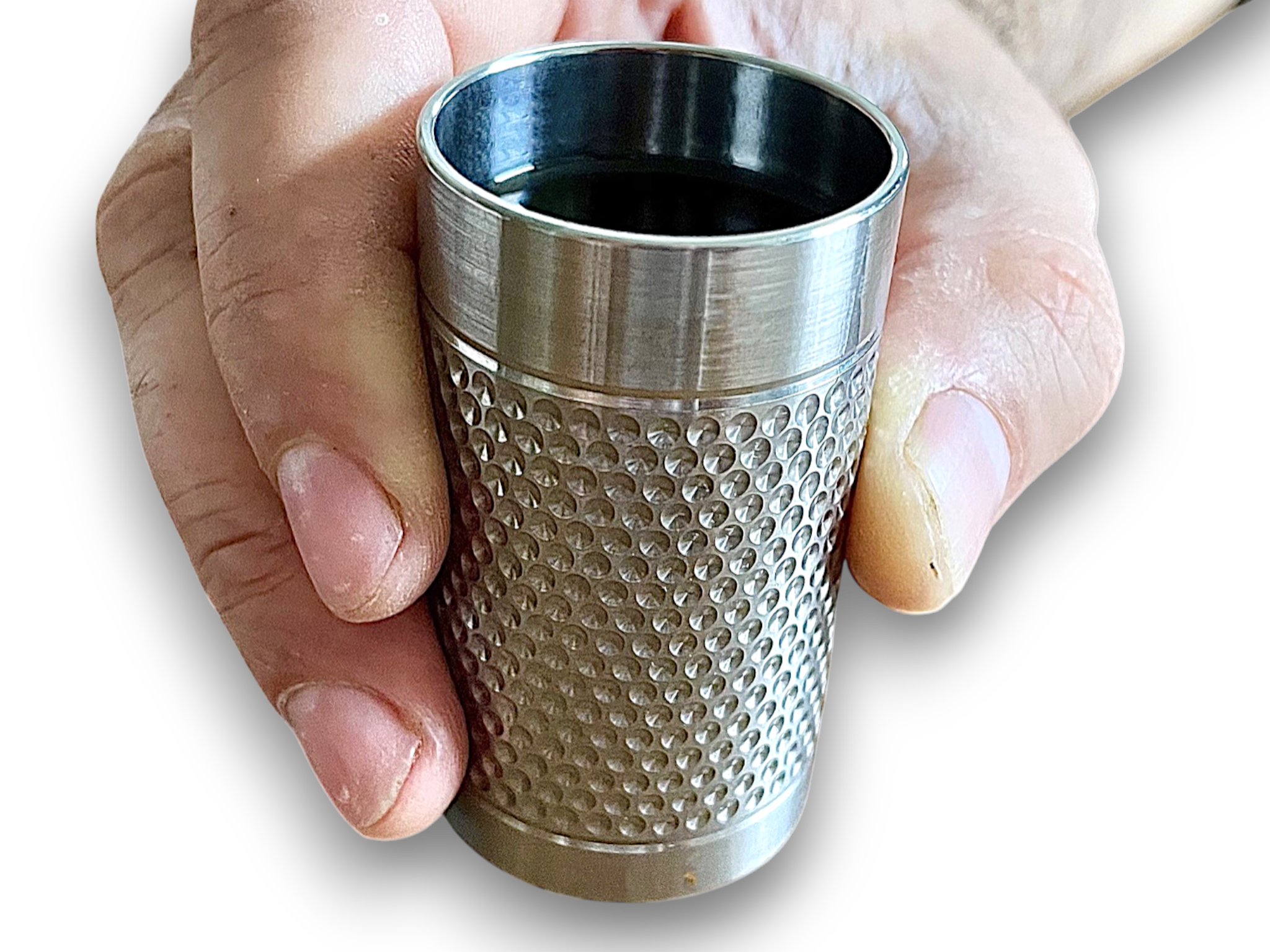 Big Shot - Machined Titanium 2 Oz Glass