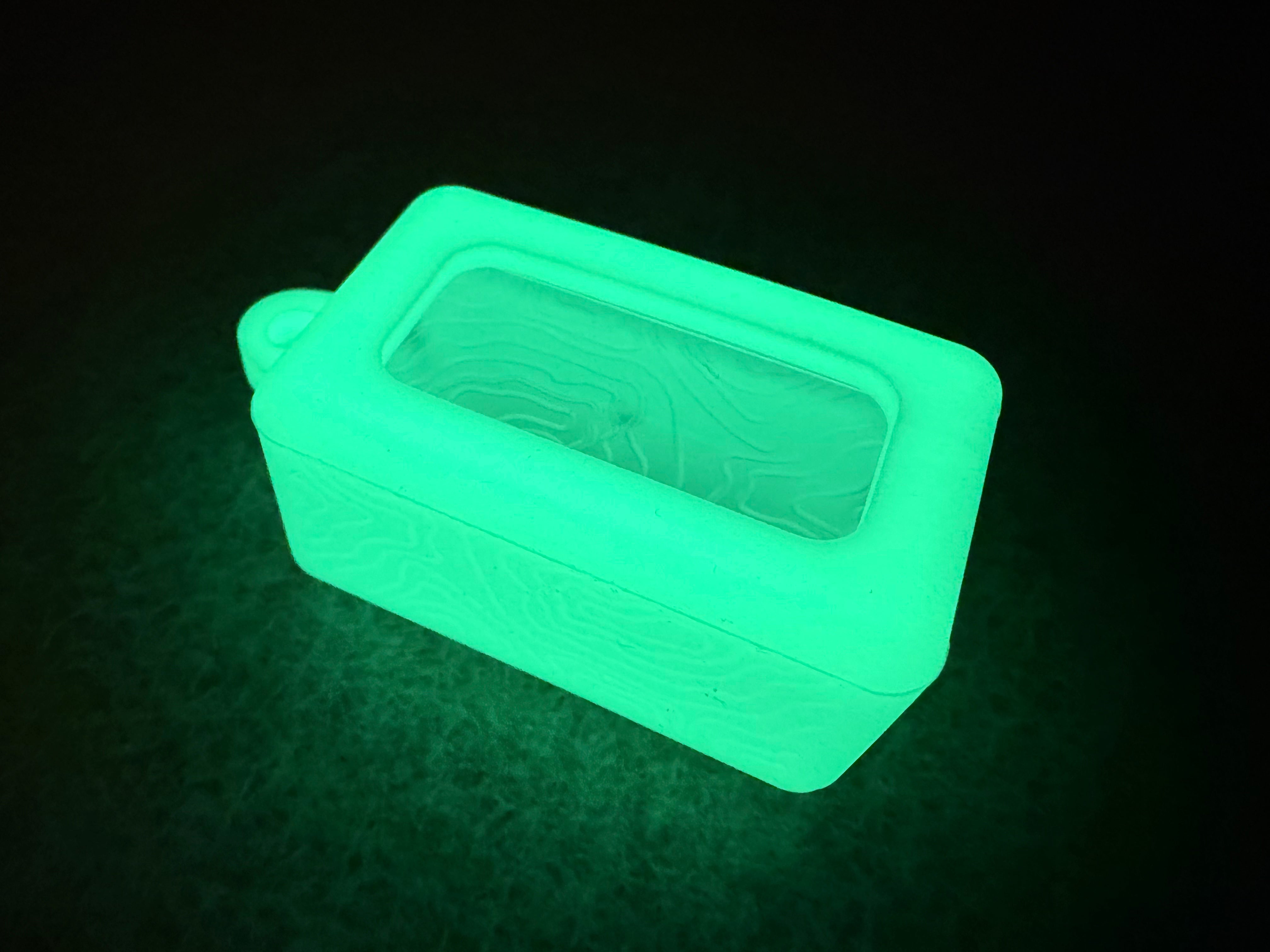 Tiny Polycarbonate Pocket Box - Gen 3 Topo + Glow Silicone Holder