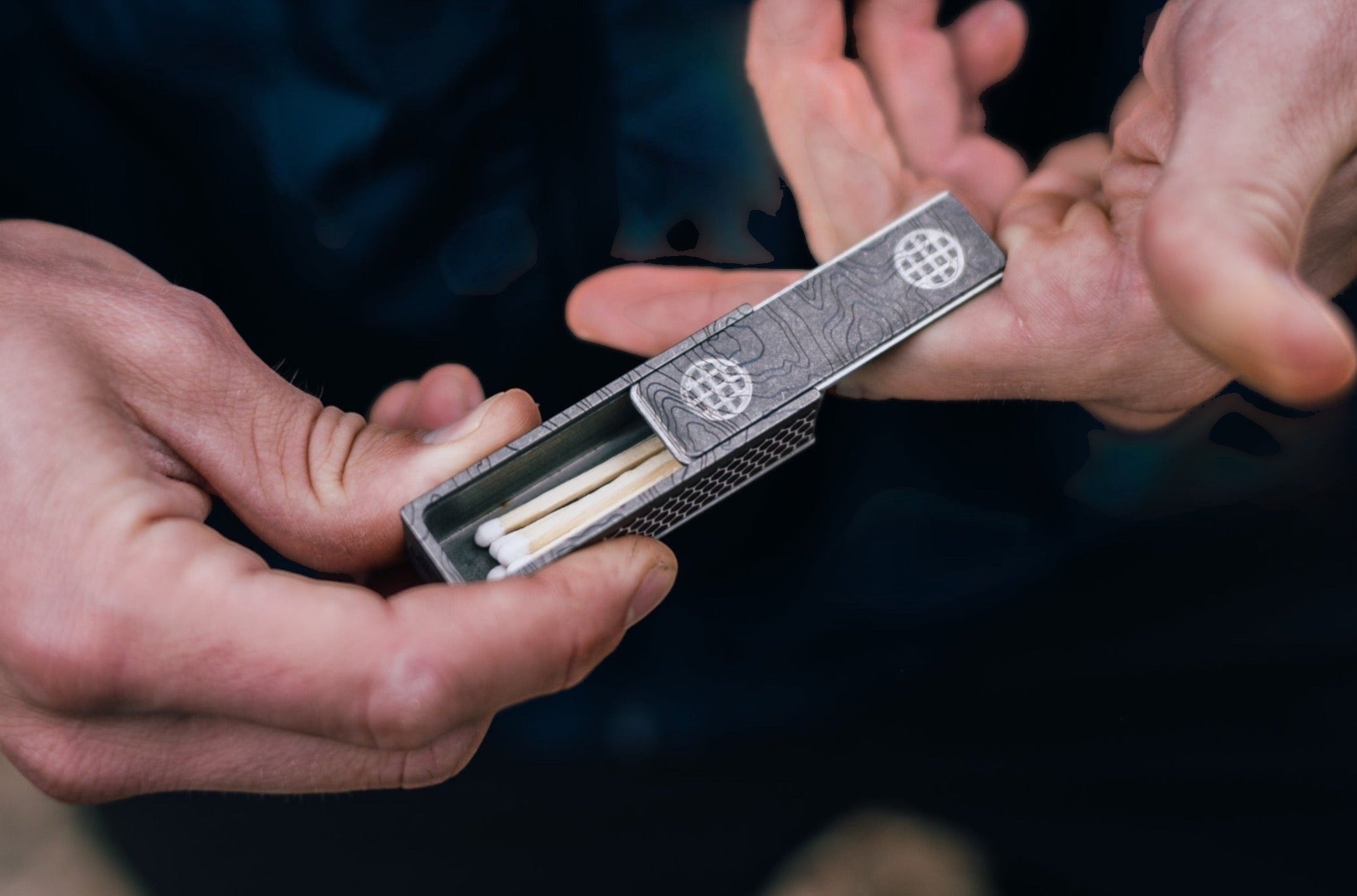 Titanium Match Slide Box With Loop by Maratac®