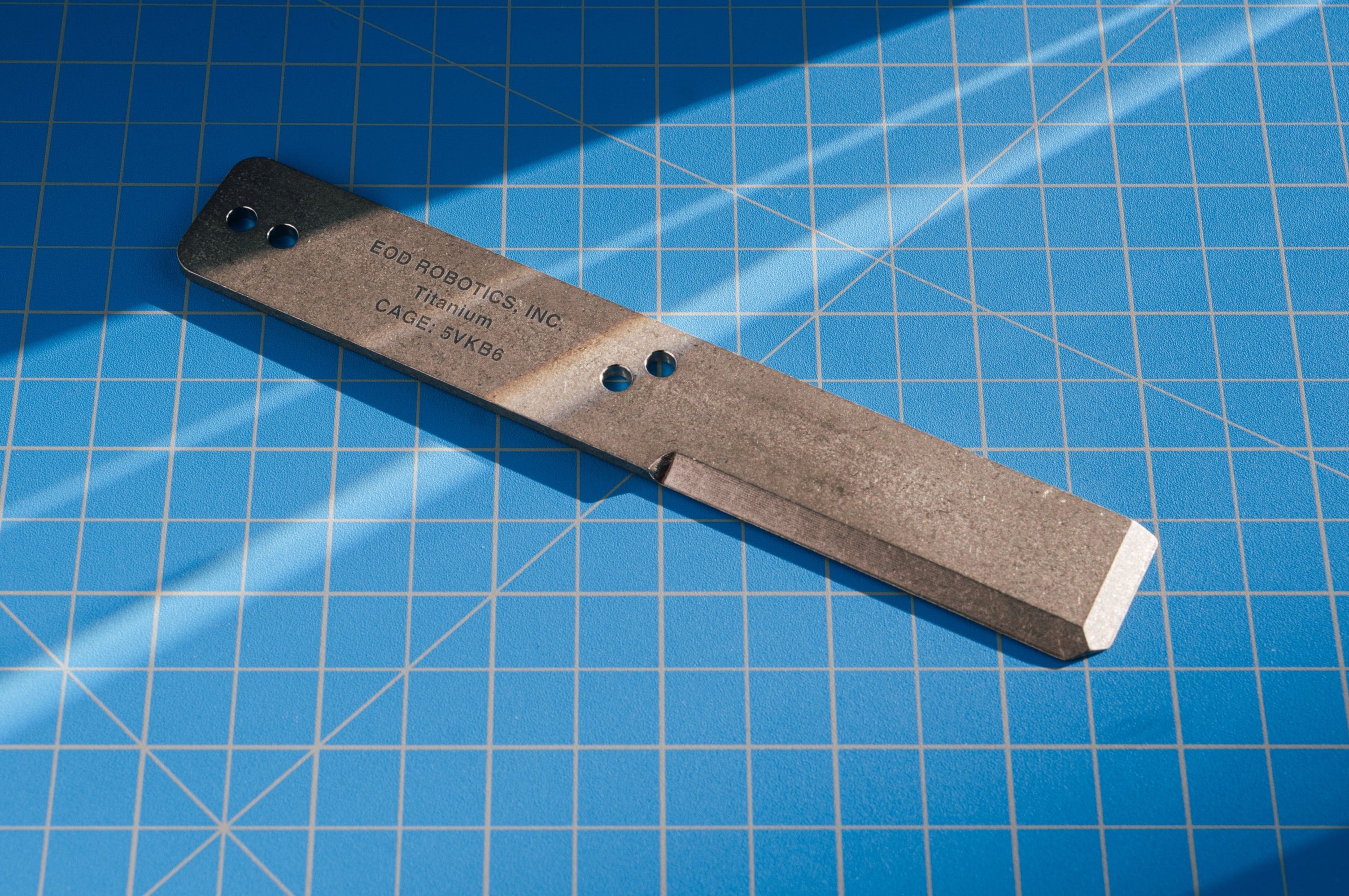 DLX Combo - Tumbled Titanium EOD Robotics Breacher Bar + Kydex Sheath