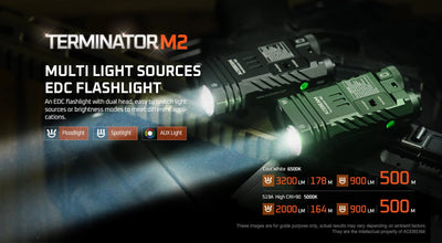 Compact Terminator M2 Dual Head LED Flashlight (Limited Edition) - Acebeam® Exclusive