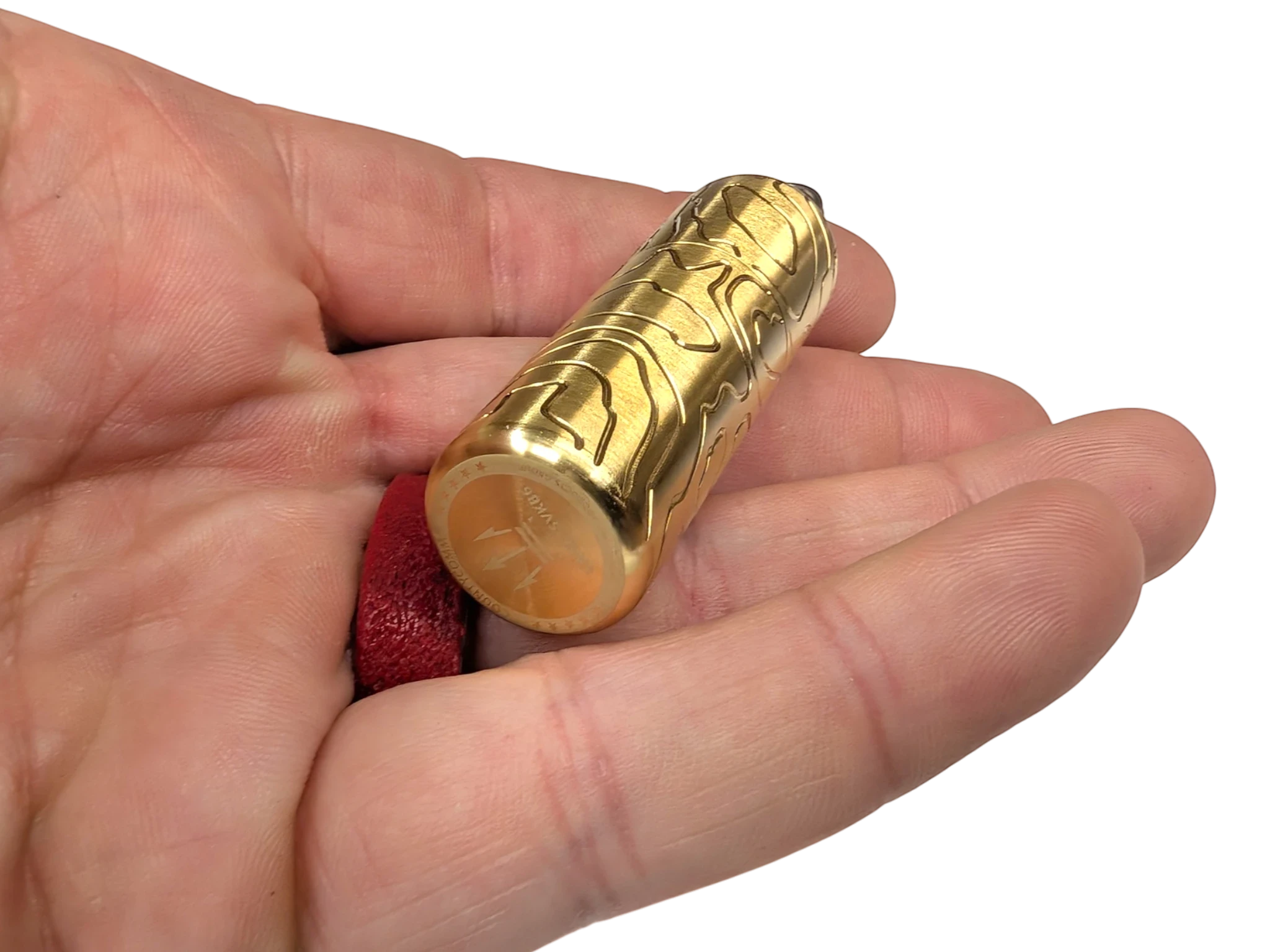 CountyComm Brass XL Peanut Lighter with TOPO engraving. Includes spare parts kit.