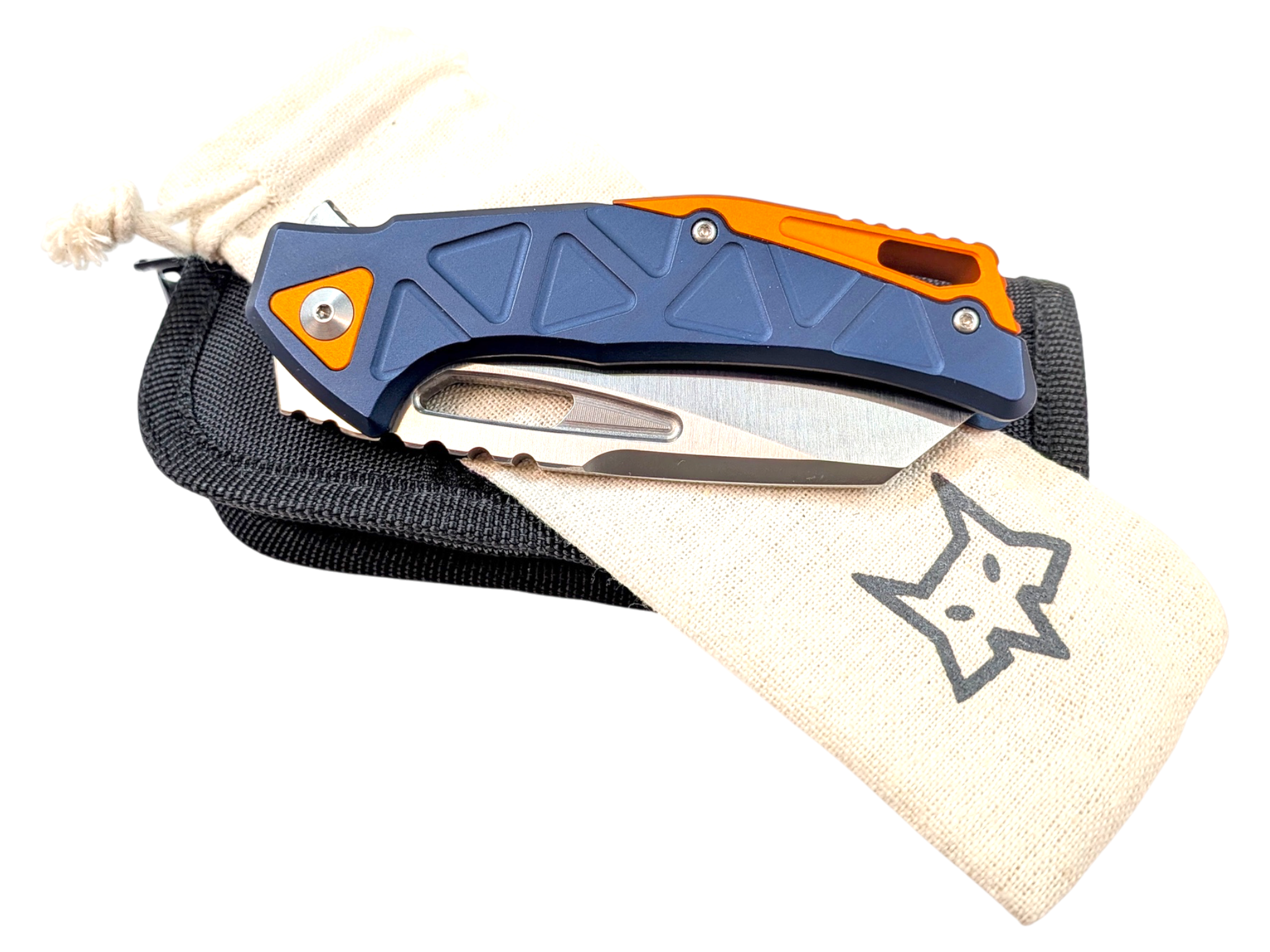 Fox Chronos THICK BOY - Satin N690Co - Made In Italy - Limited Edition ( Blue / Orange )