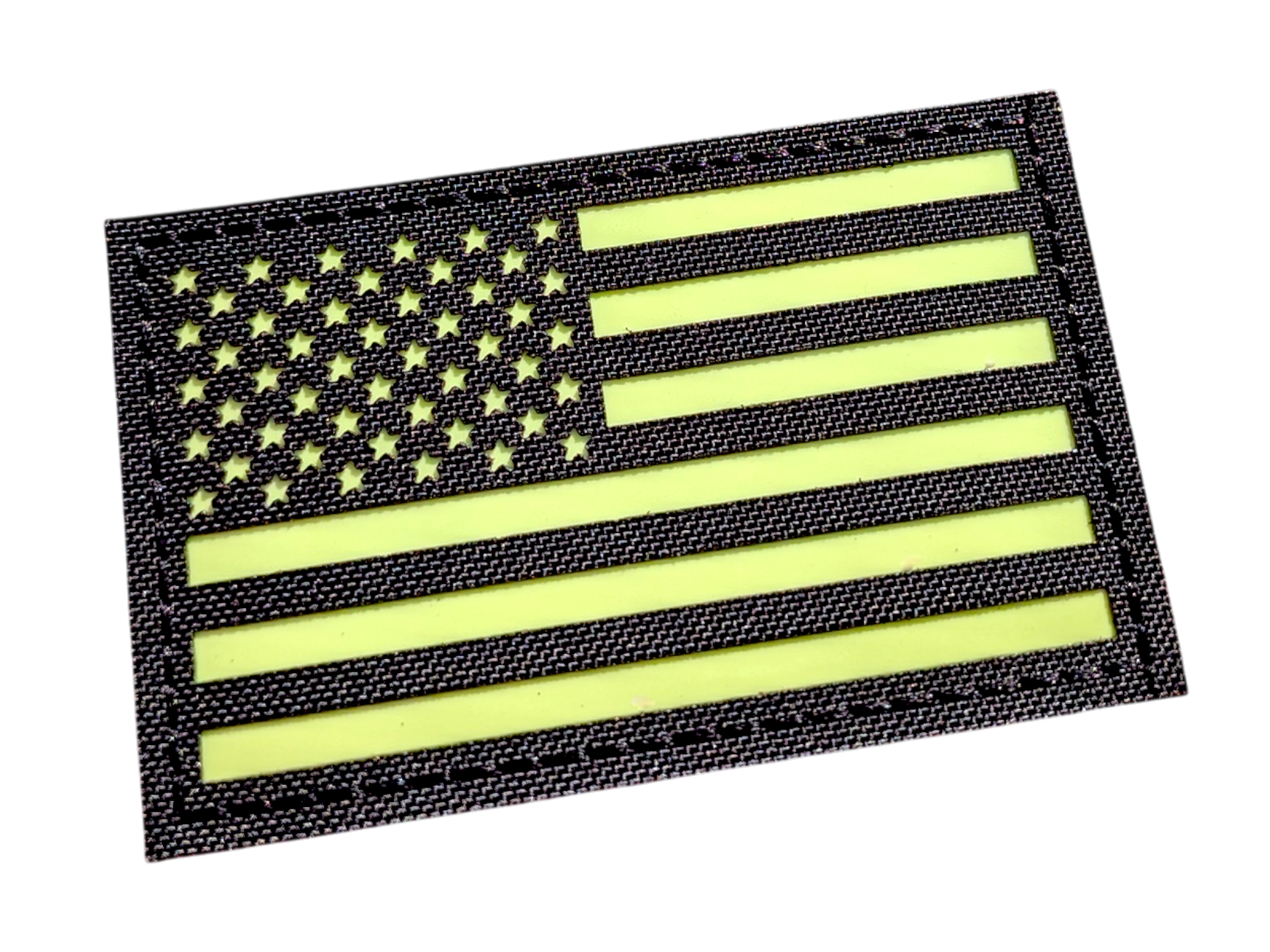 Laser Cut US Flag 3x2" Patch - UGM Glow