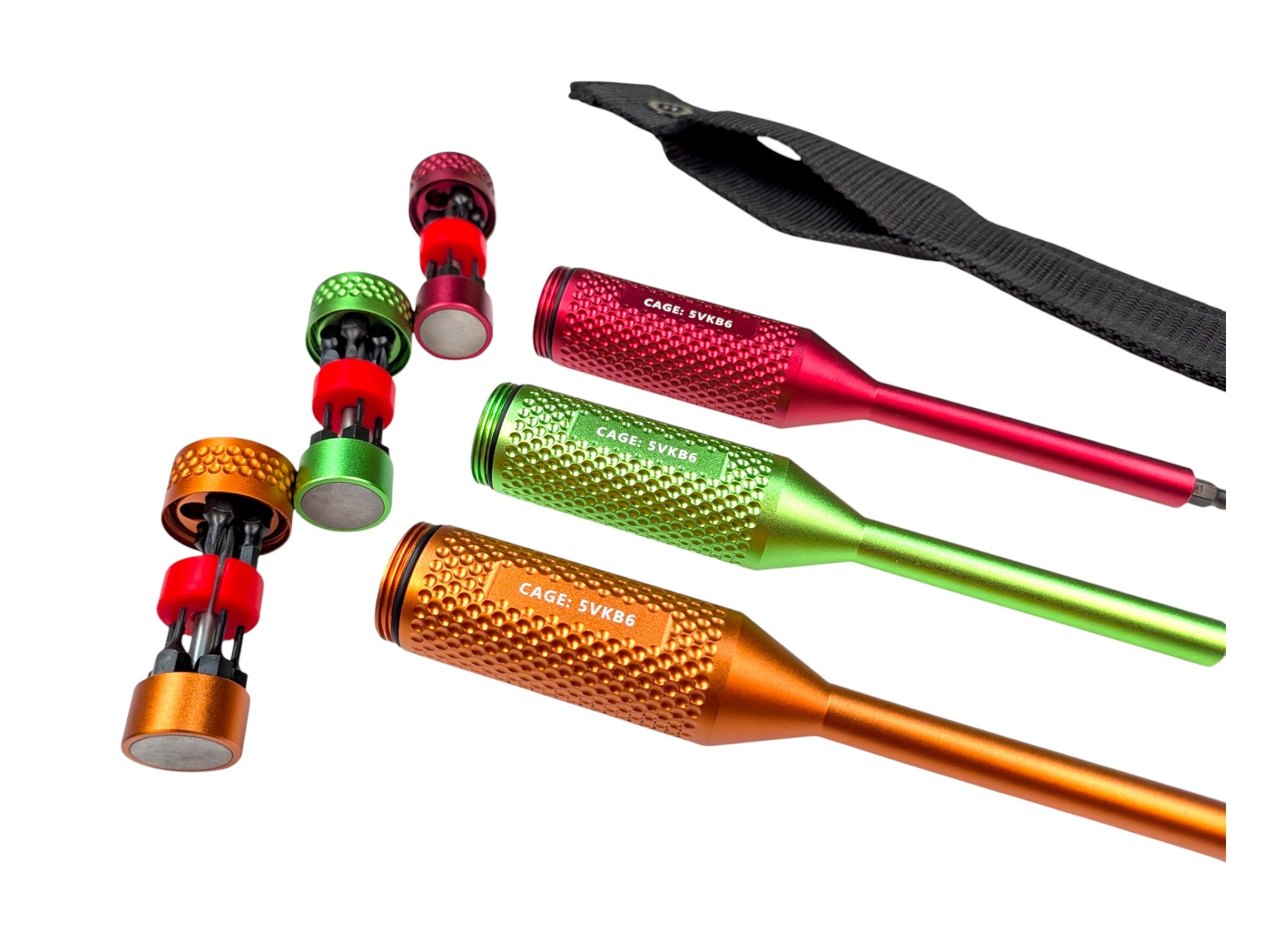 Hi-VIZ - TYPE III Anodized Aviation Multi-Bit Screwdriver + Minimalist Sheath - Gen 2 ( 3 Variants ) New!