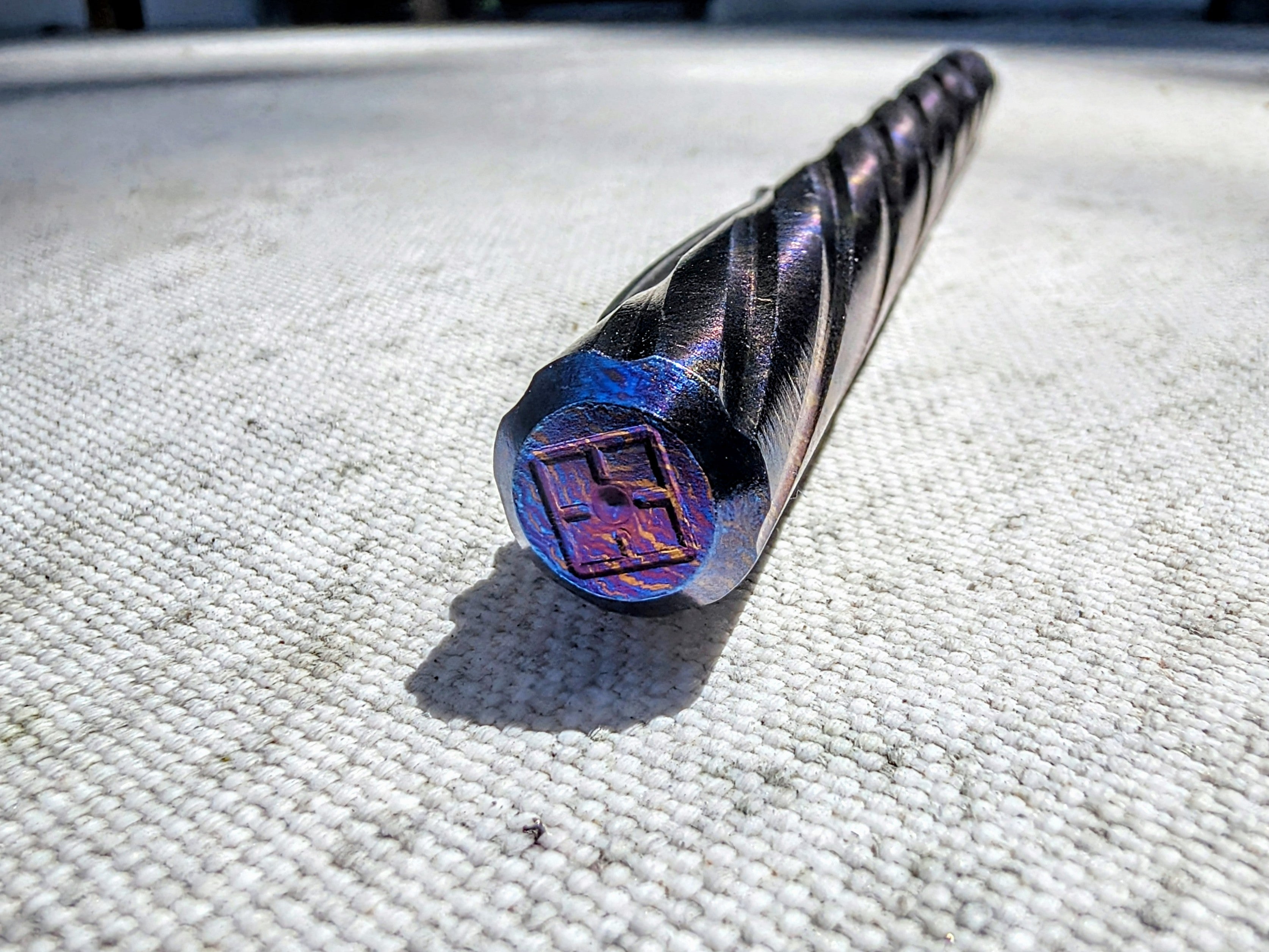 Timascus Bolt Action Pen - MaxMadCo Design - Spiral - Plasma Finish - ( Limited Batch 2 Coming Soon )