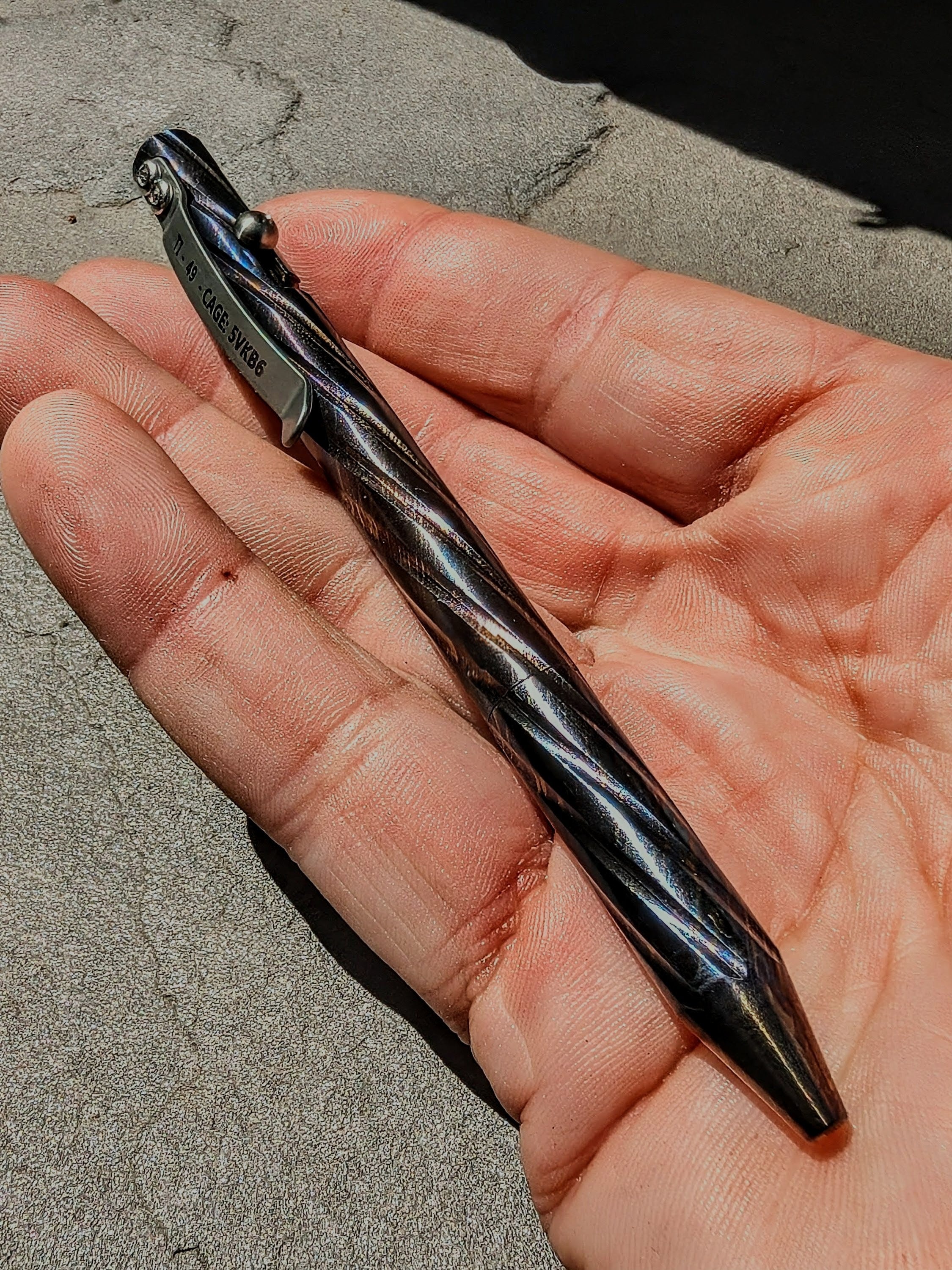 Timascus Bolt Action Pen - MaxMadCo Design - Spiral - Plasma Finish - ( Limited Batch 2 Coming Soon )