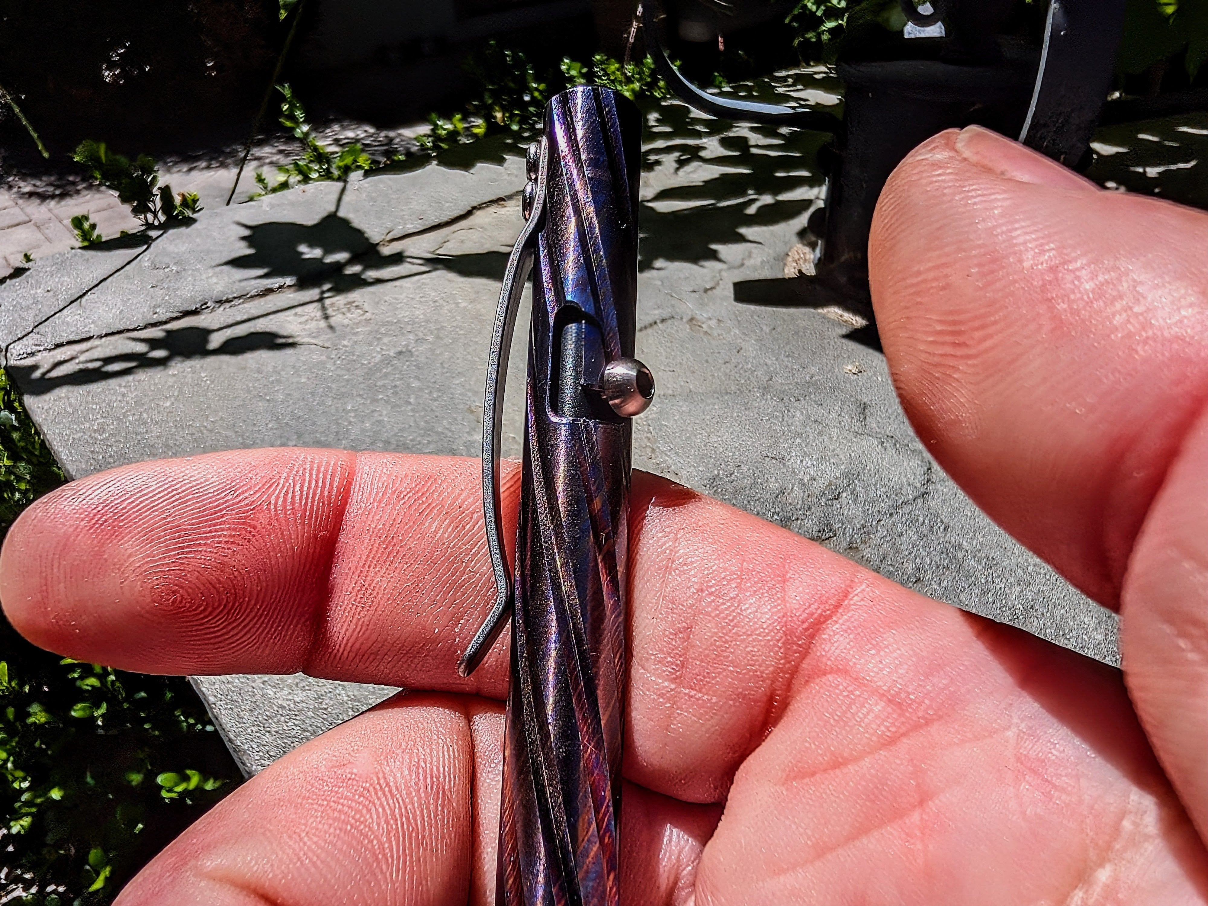 Timascus Bolt Action Pen - MaxMadCo Design - Spiral - Plasma Finish - ( Limited Batch 2 Coming Soon )