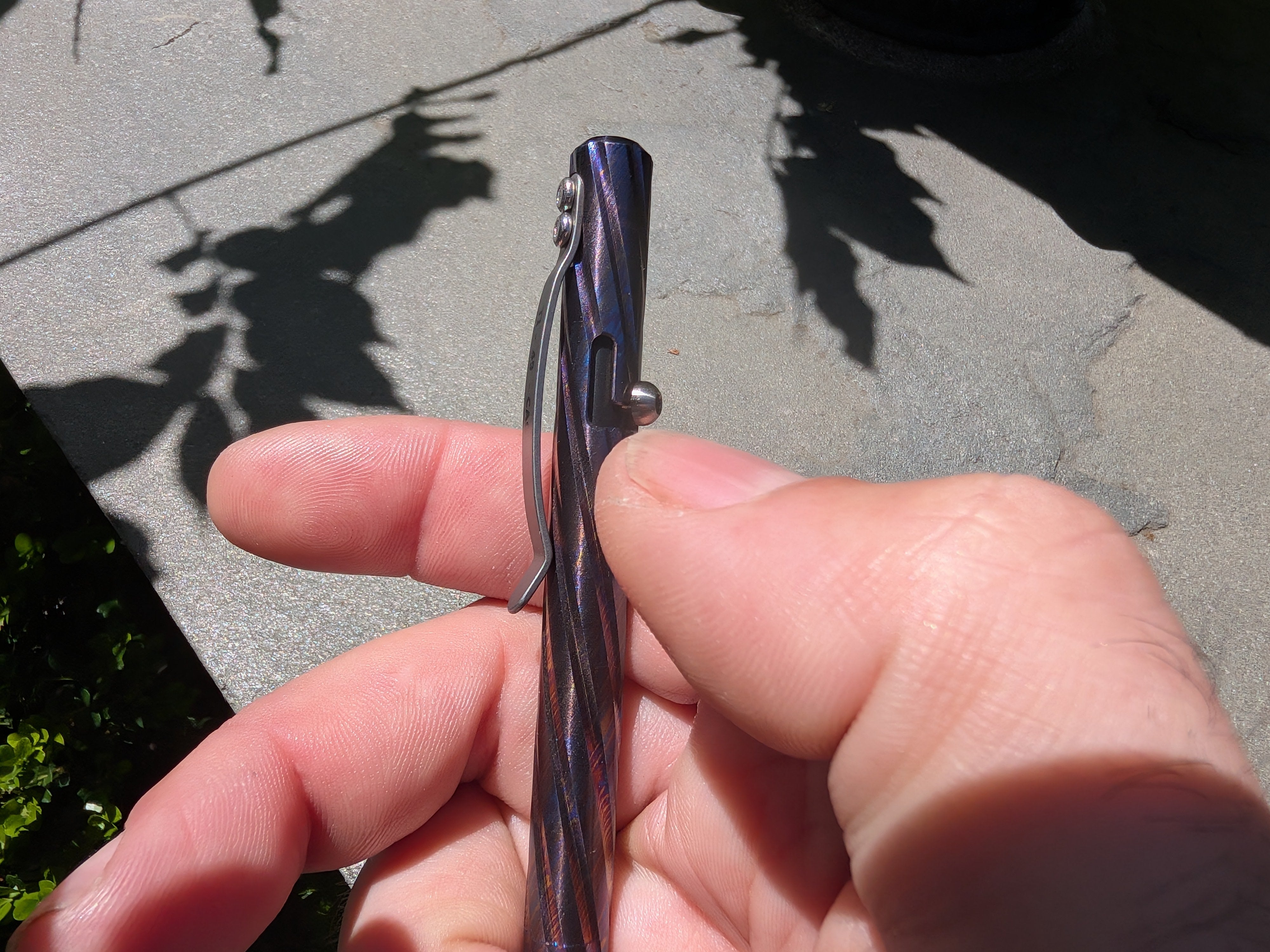Timascus Bolt Action Pen - MaxMadCo Design - Spiral - Plasma Finish - ( Limited Batch 2 Coming Soon )