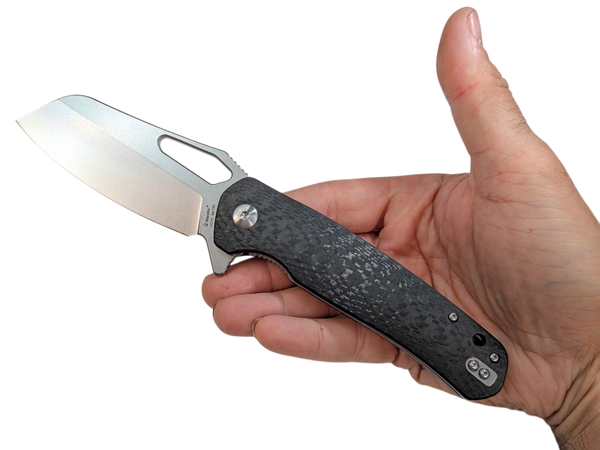 Maratac Carbon XL Arc Flipper Knife - VG10 Steel | Limited Edition