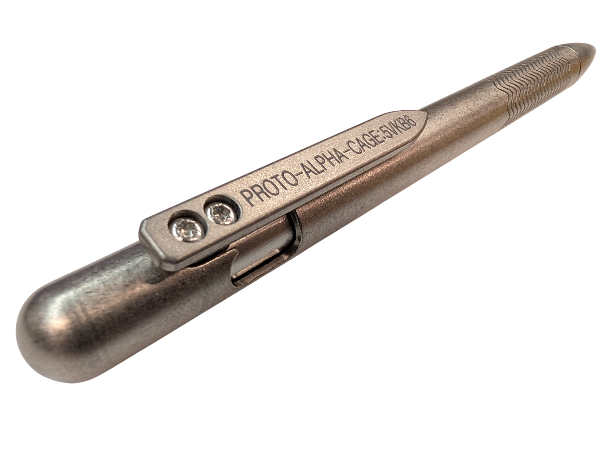 Mono Block Titanium Clip + 2 Screws Only For ( Flight Suit Pen ) ( Spare Part )