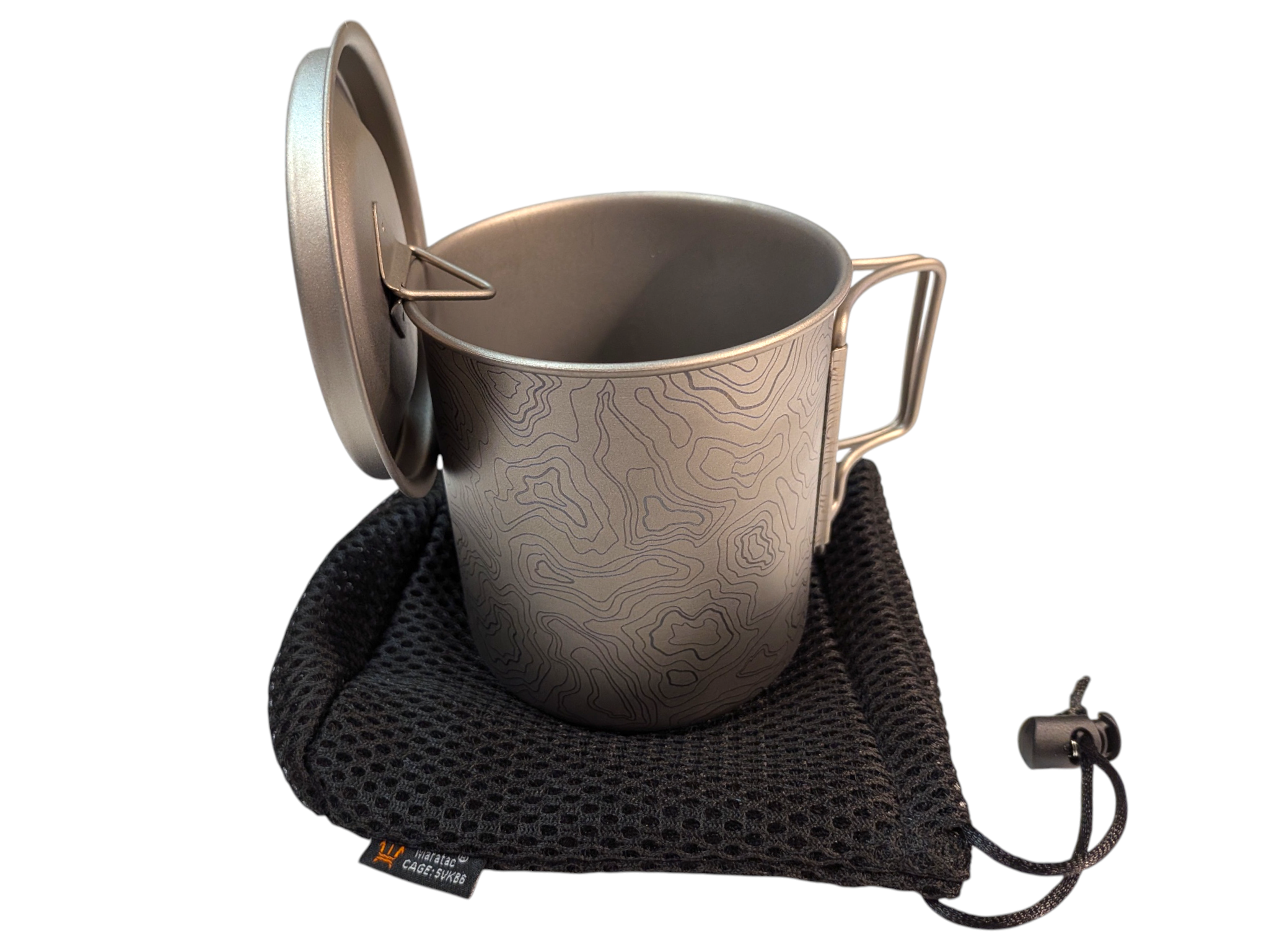 Titanium 15oz Topo-Field Cup + Lid Adventure Kit by Maratac® - Coming Soon!