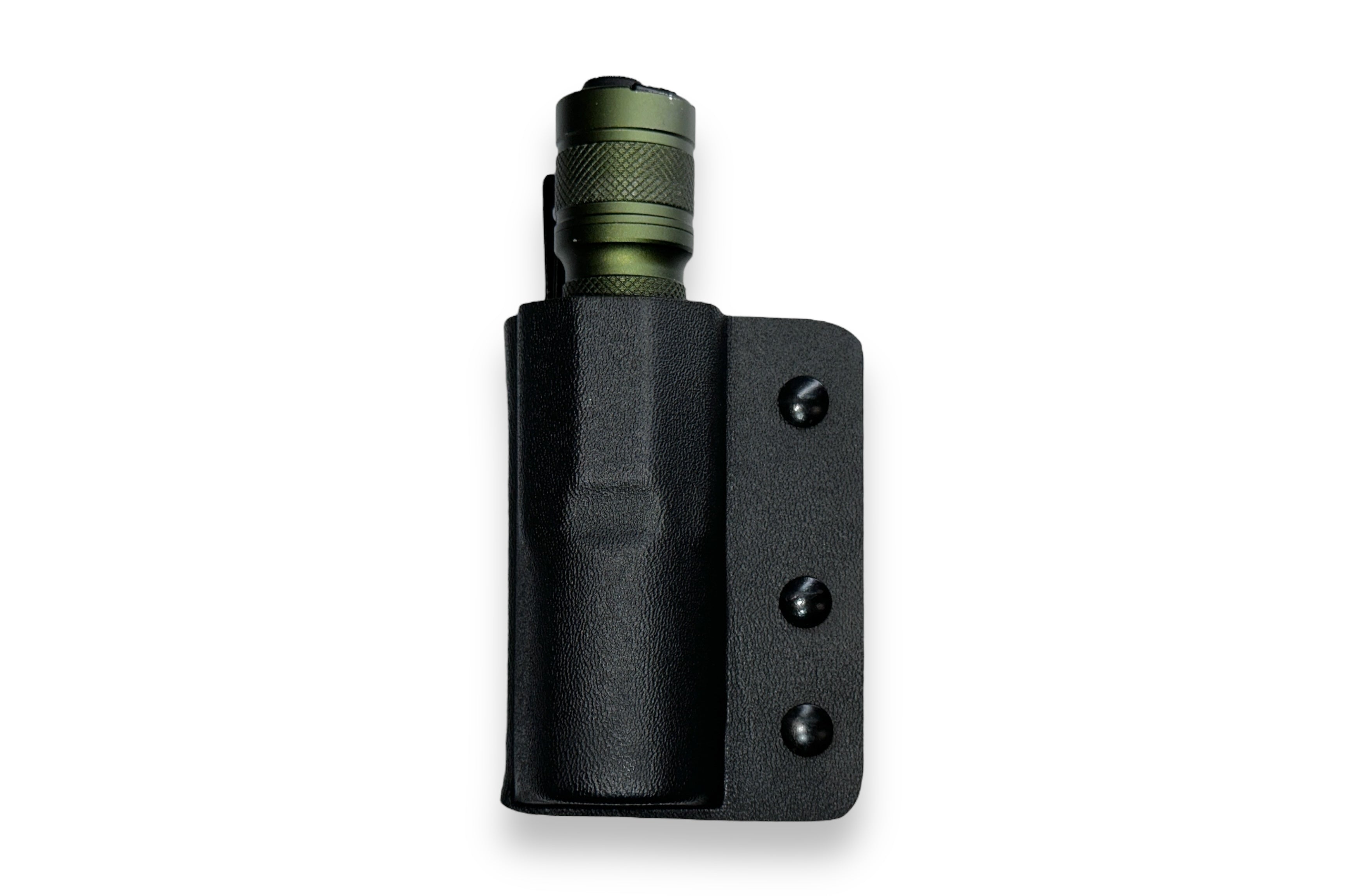 Universal Flashlight Kydex Holster - Molded Sheath + Adjustable Belt Lock