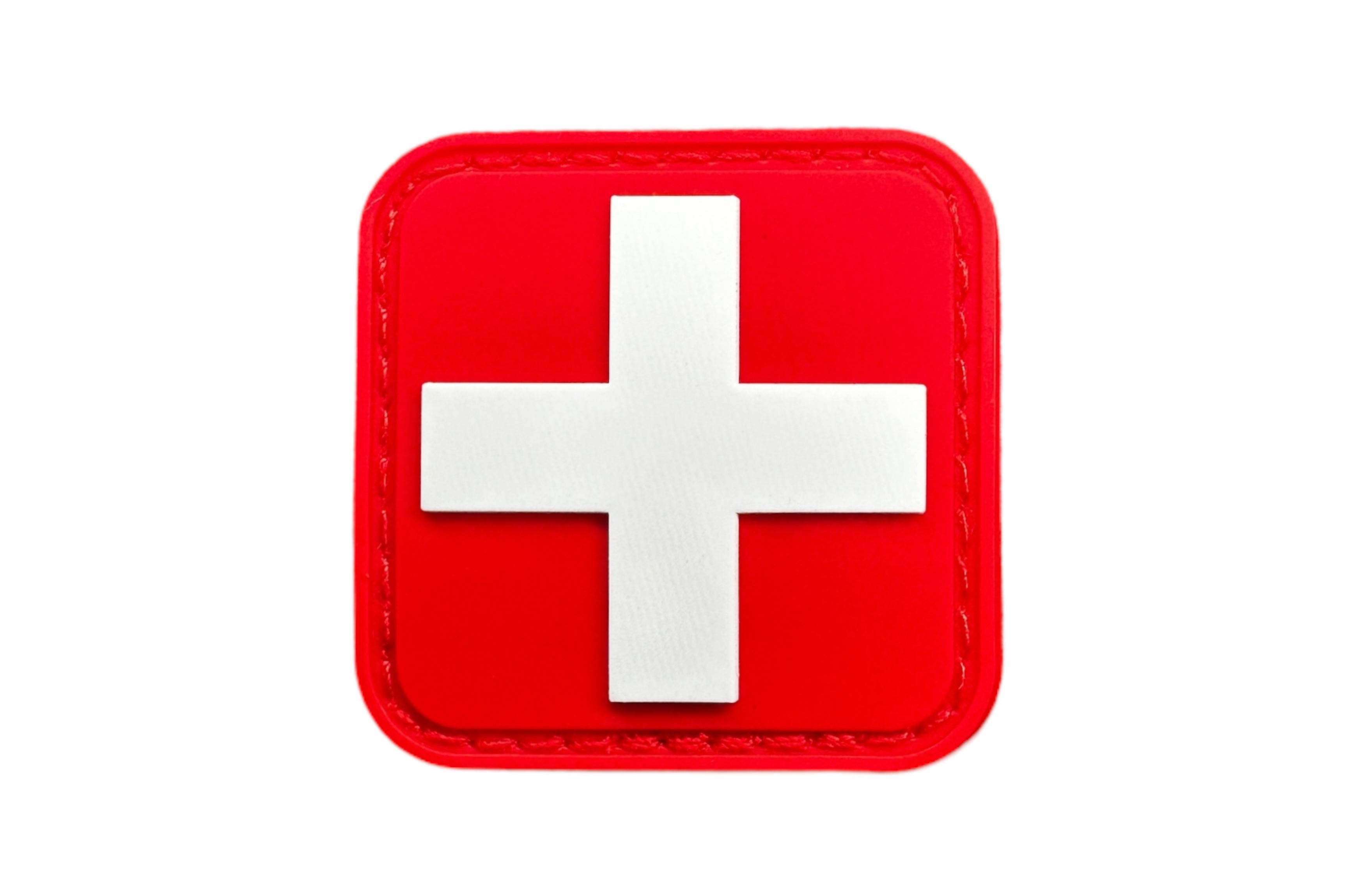 Intense Red "First Aid" 1.5'X1.5" PVC Patch ( 2 Pack )