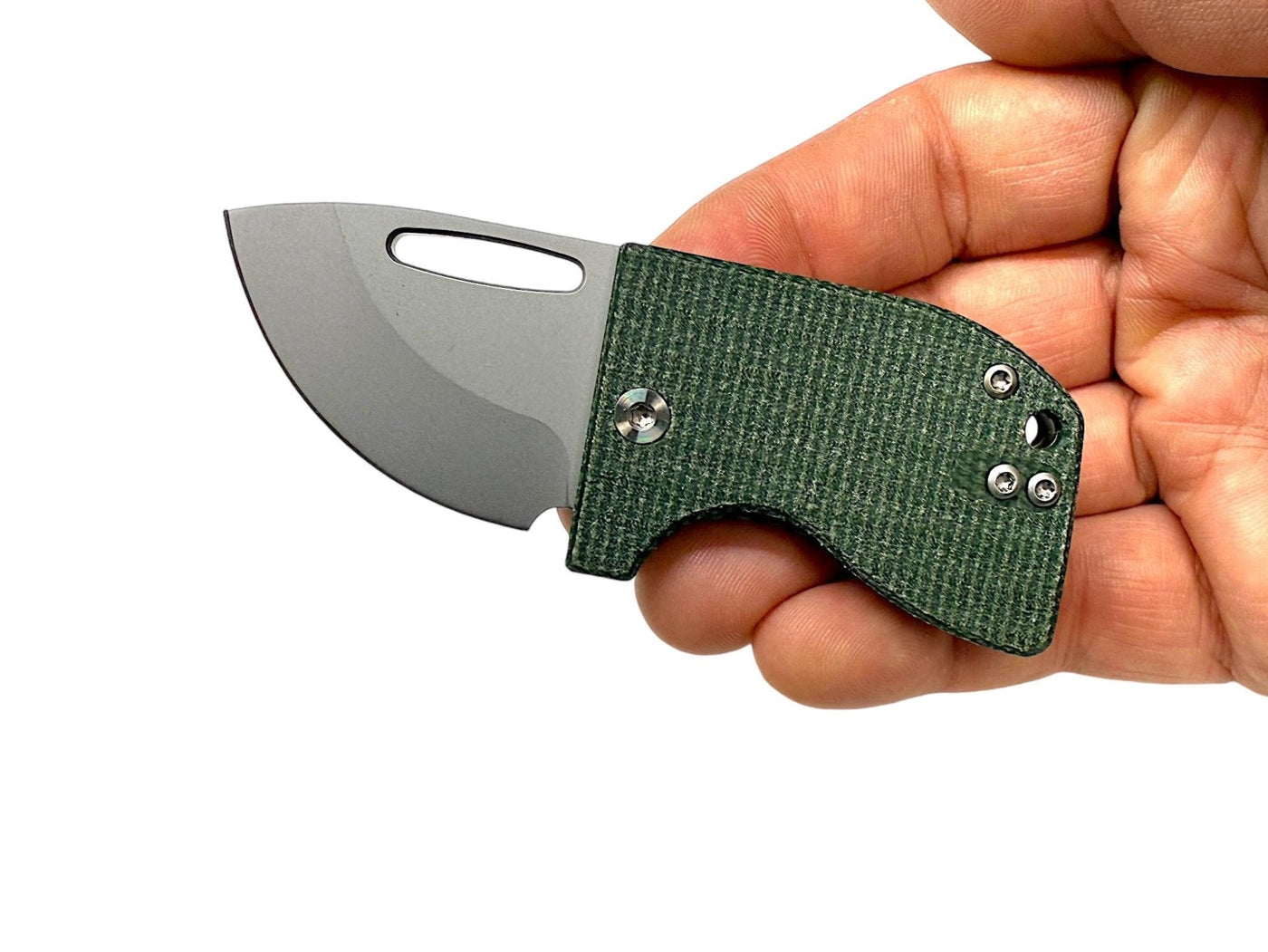 D2 Stub 2.0 Knife - Titanium Frame Lock & (( Canvas Micarta )) by Maratac®