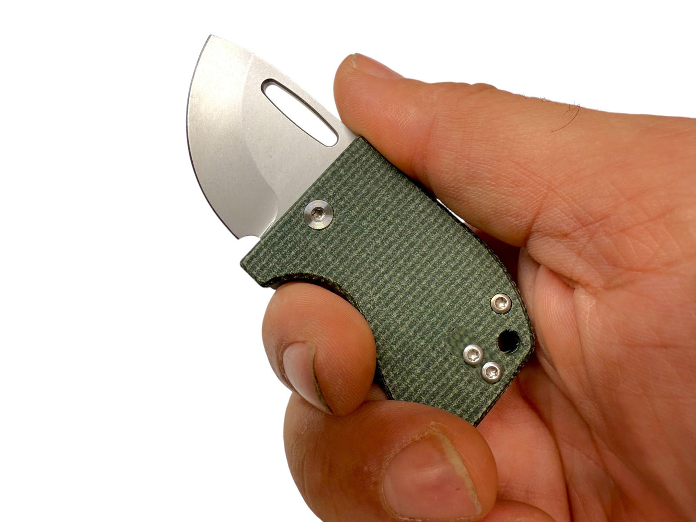 D2 Stub 2.0 Knife - Titanium Frame Lock & (( Canvas Micarta )) by Maratac®