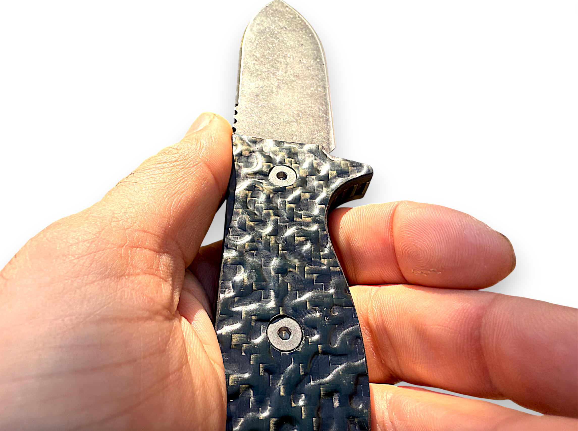 R4A - Ready 4 Action Knife / D2 Fixed Blade ( Contour-Tex Carbon Fiber Scales ) 🚨 Cyber Deal 🚨