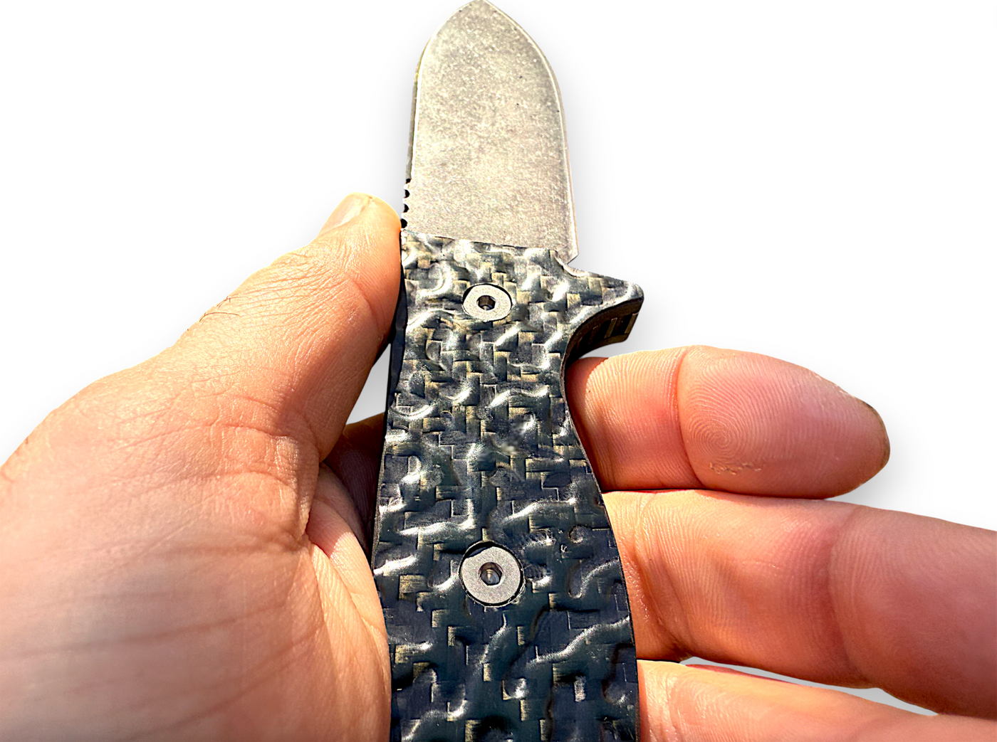 R4A - Ready 4 Action Knife / D2 Fixed Blade ( Contour-Tex Carbon Fiber Scales ) 🚨 Cyber Deal 🚨