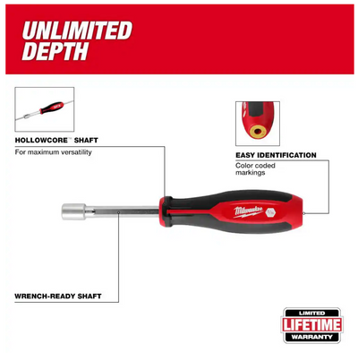 Milwaukee Electric Tool HollowCore Magnetic Nut Driver 3/8-Inch - Overstock