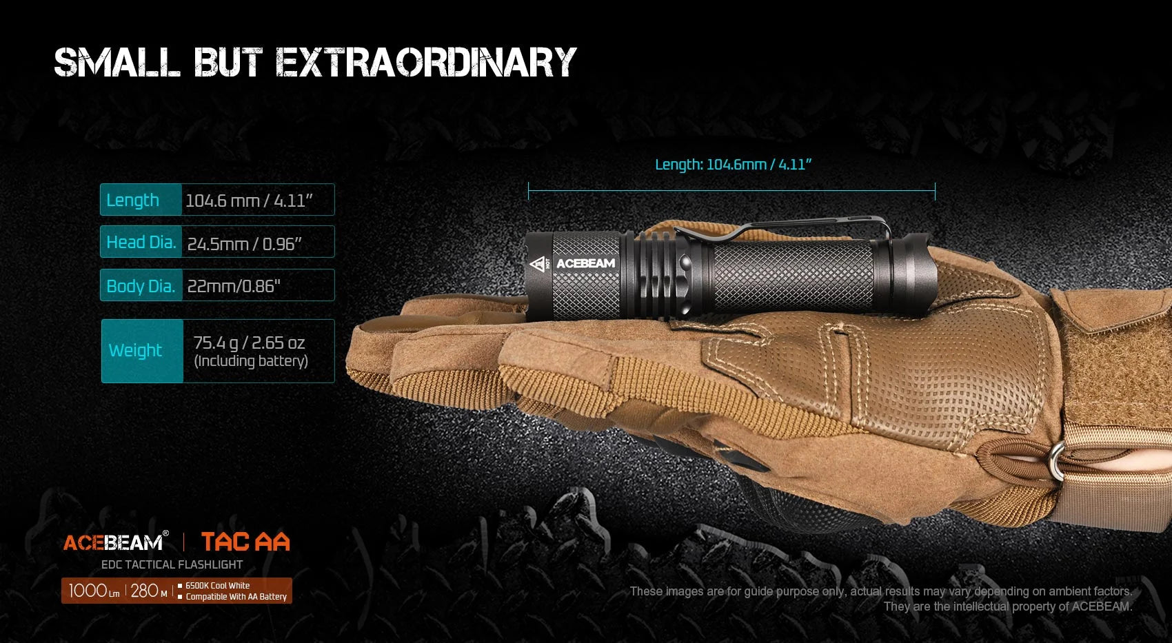avalanche rechargeable led flashlight Exclusive Acebeam TAC Flashlight AA / 14500 – CountyComm