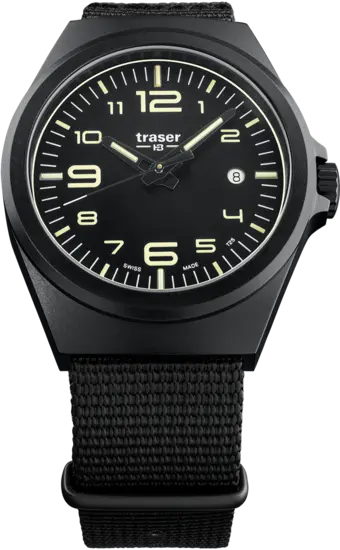 Traser ( Black  PVD ) P59 Essential M Watch w/Trigalight Tritium + SuperLuminova ( New )