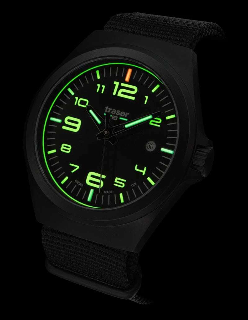 Traser ( Black  PVD ) P59 Essential M Watch w/Trigalight Tritium + SuperLuminova ( New )