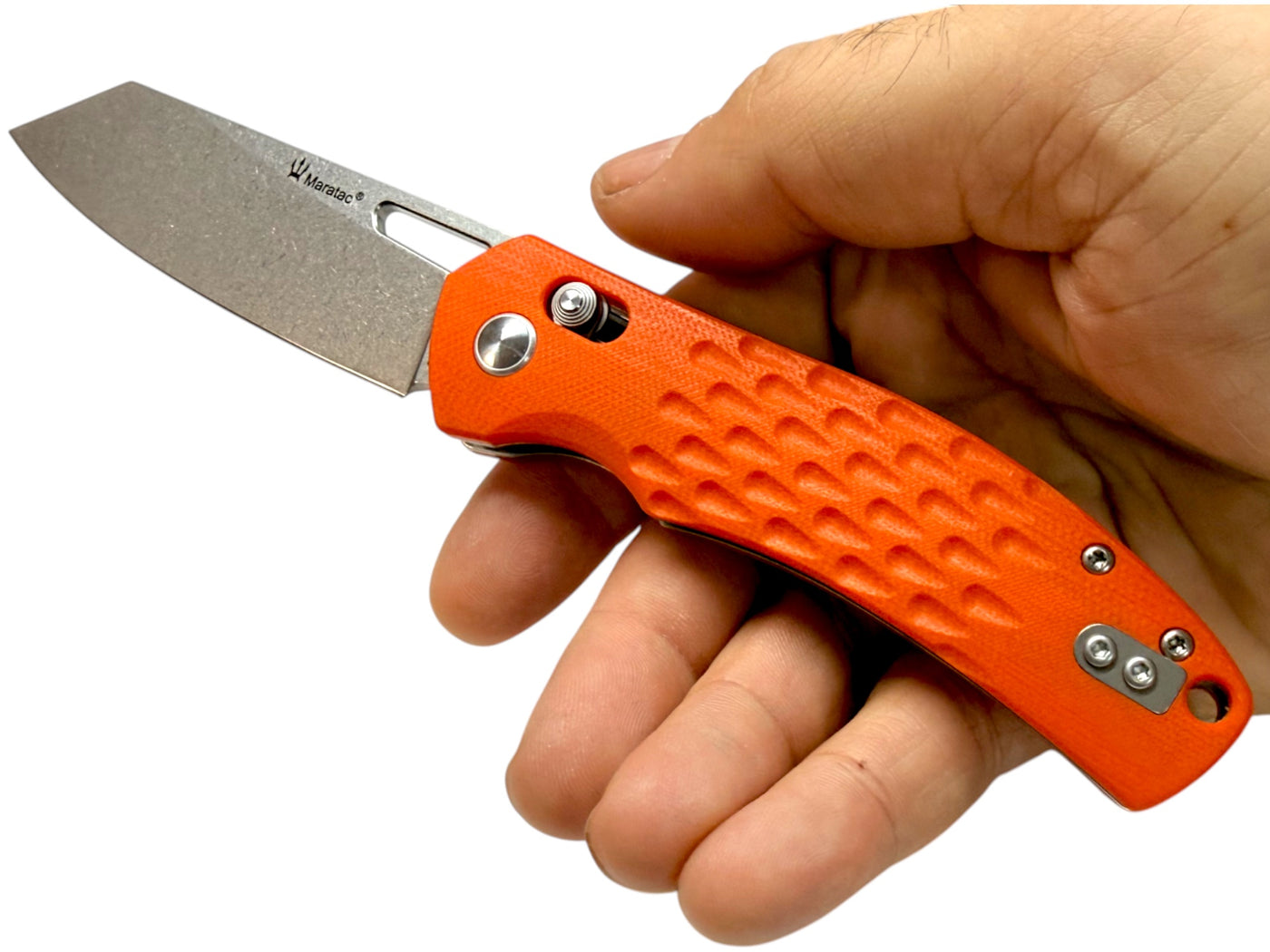 Urban Navigator - Cross Bar - Pocket Knife By Maratac® - Orange G10 - 🔥 New 🔥