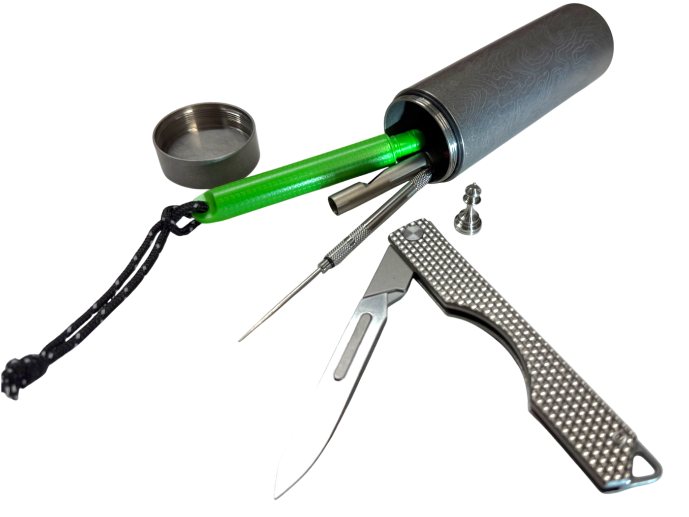 Oversized Pocket Glovebox - Titanium Topo EDC Capsule by Maratac® 🔥 More Coming Soon!