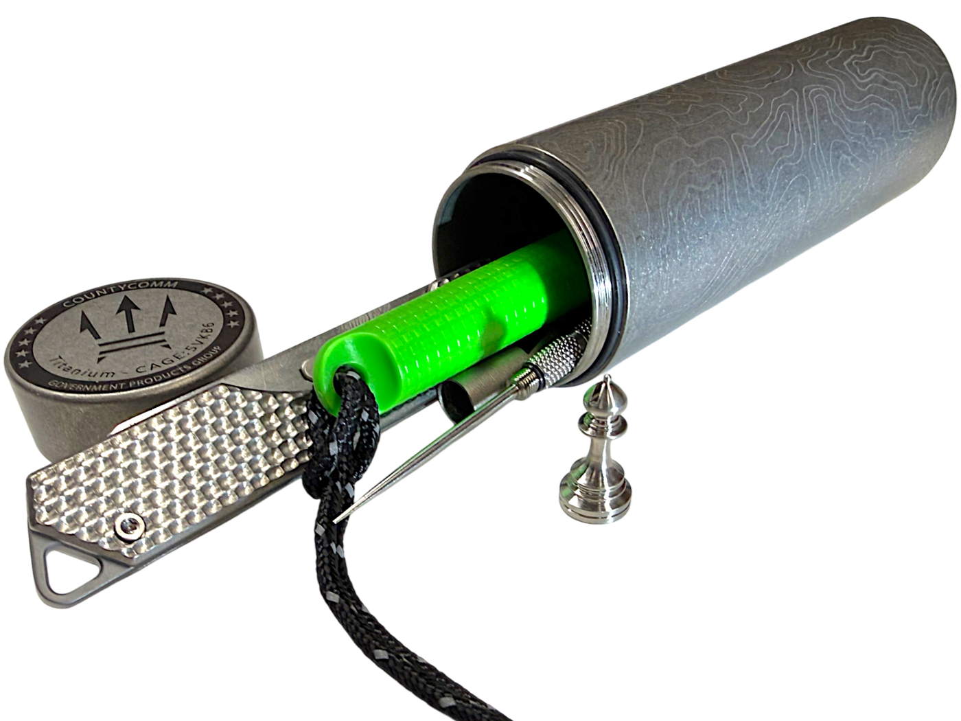 Oversized Pocket Glovebox - Titanium Topo EDC Capsule by Maratac® 🔥 More Coming Soon!