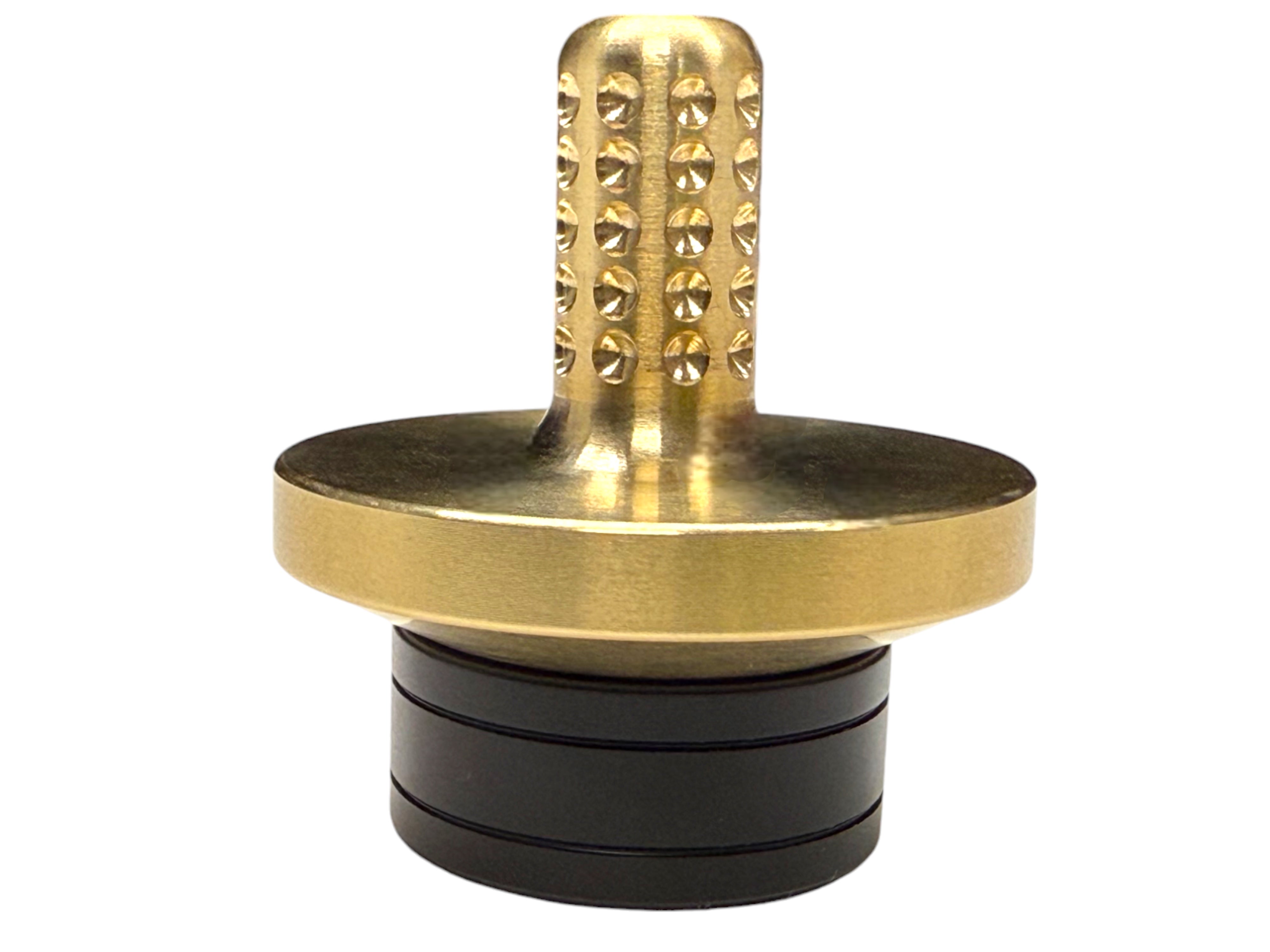 Tip Top - Tungsten / Brass - Spinning Top + Delrin Stand by Maratac®